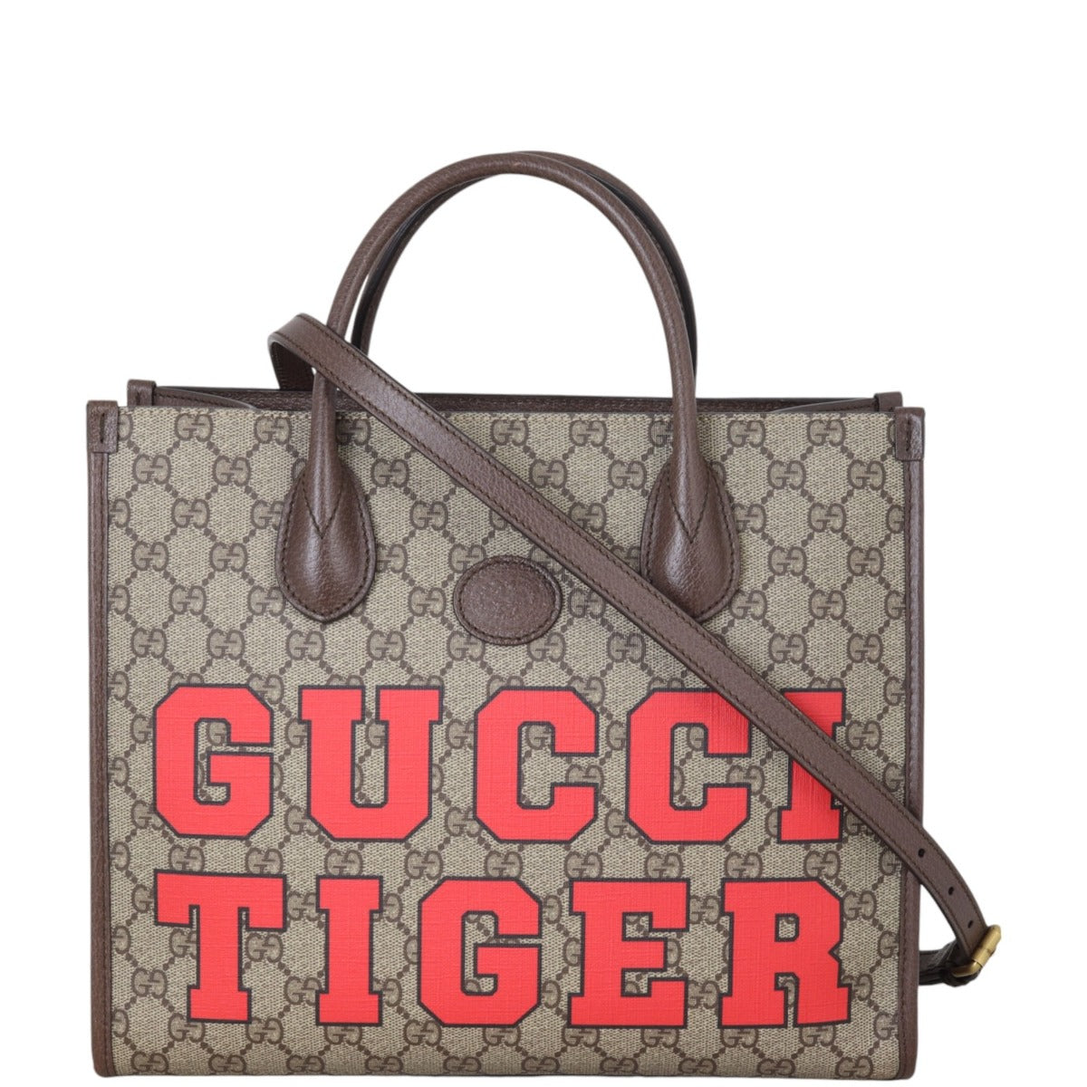 Gucci Tiger GG Supreme Interlocking G Tote Small