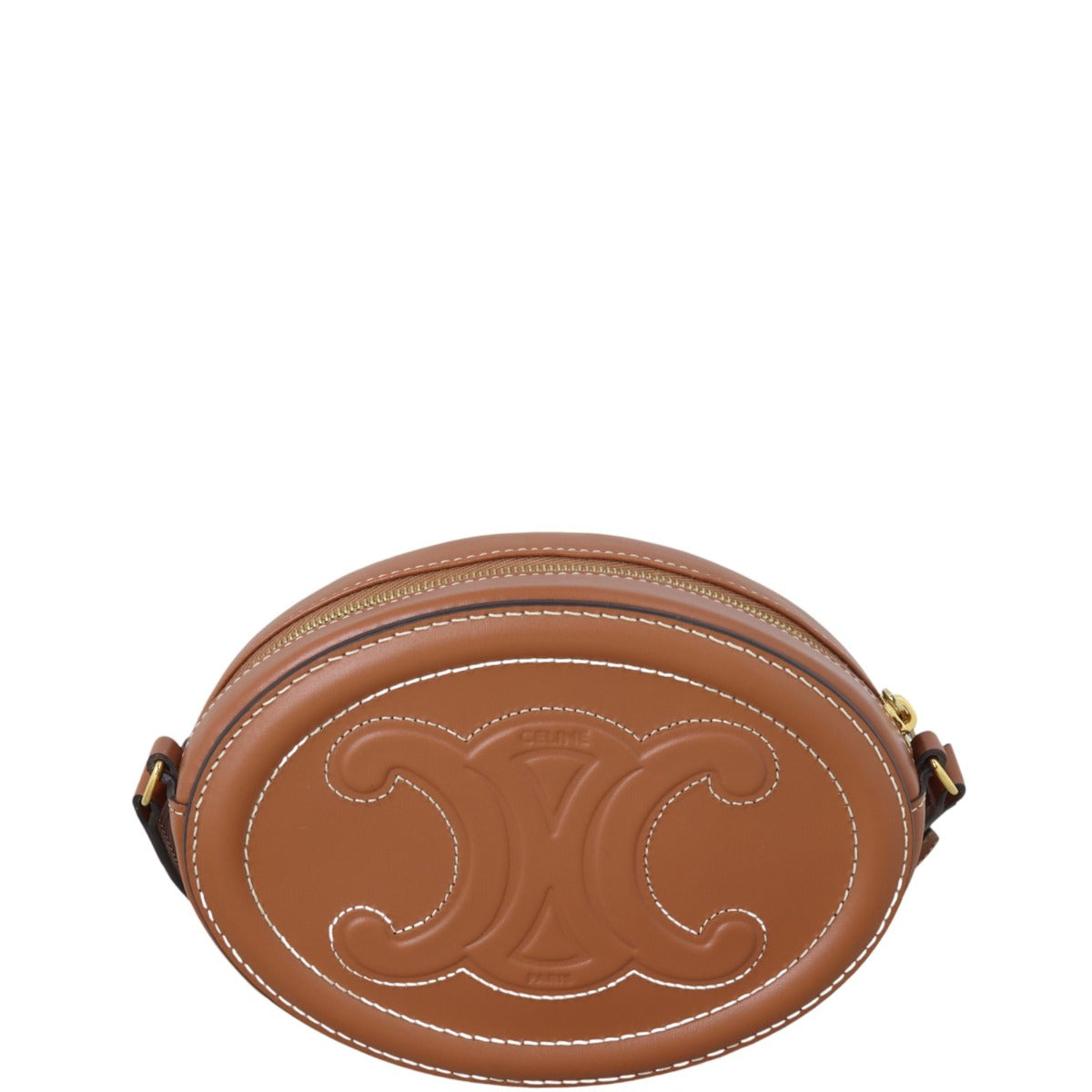 Celine Triomphe Cuir Oval Purse Handbag Travel Bag