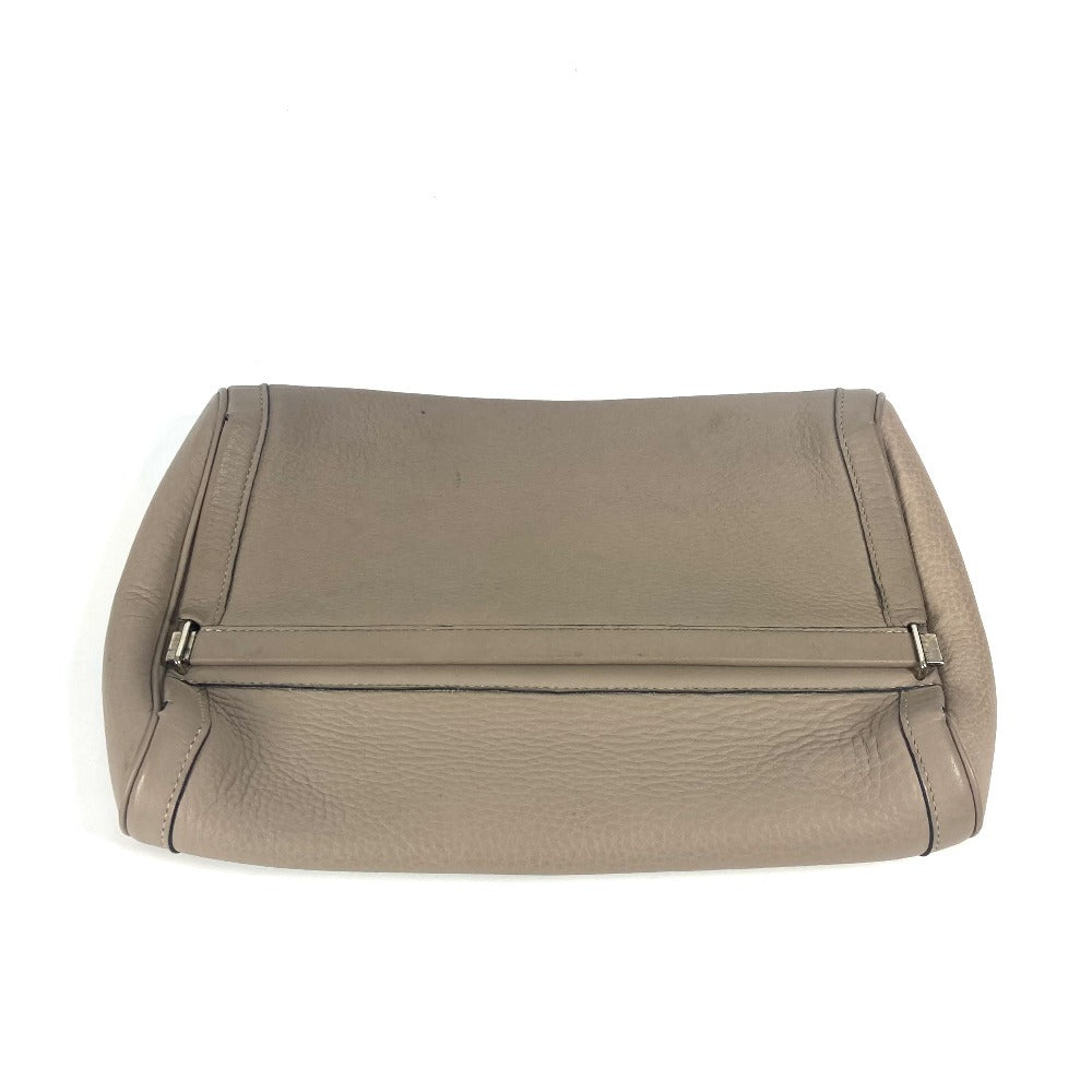 Hermes Clutch Bag Greige Type Equi Unisex Unisex Leather