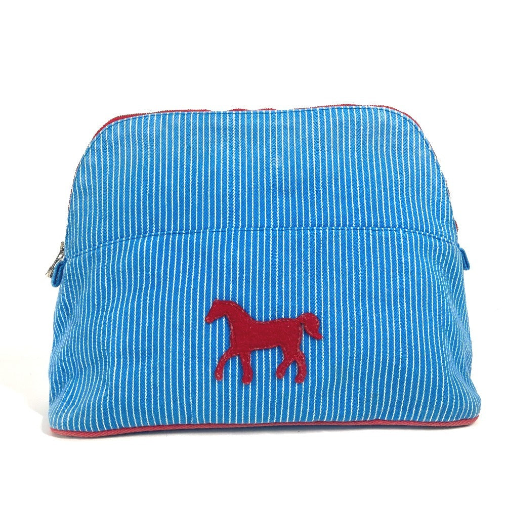 Pouch Baby Baby Kids Caval Horse Pattern Canvas Blue Travel Bag