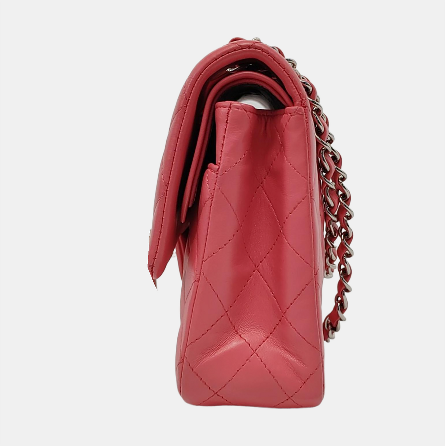 Chanel Timeless Classic Flap Lambskin Hardware Pink Gold Leather Handbag Hardware 1