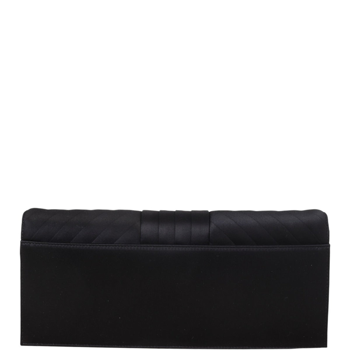 Chanel Long Clutch Satin Black Clutch Bag