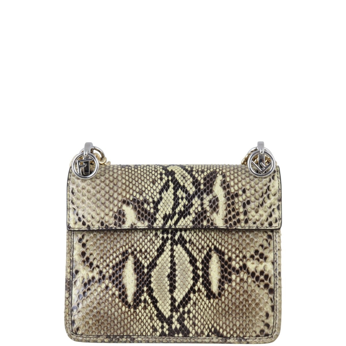 Fendi Kan Crossbody Python Small Crossbody Bag