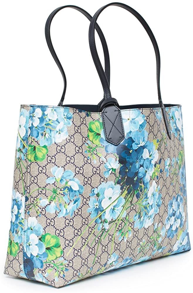 Gucci Blooms Reversible Blue Tote Bag