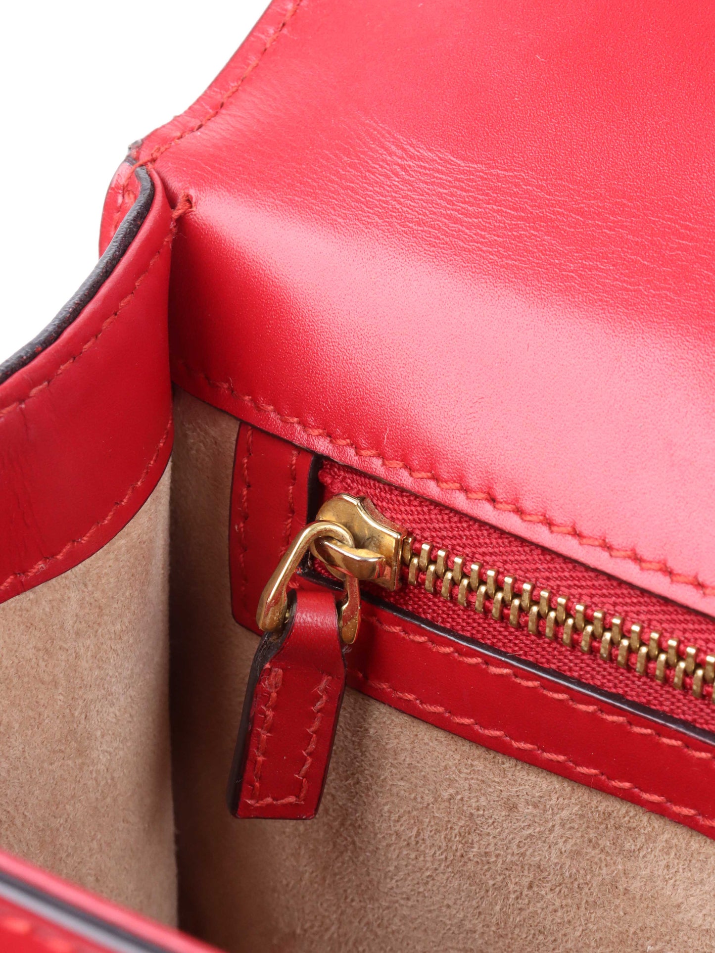 Gucci Red Medium Sylvie Bag.