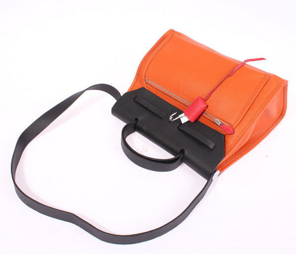 Hermes Luxury Herbag Ladies Way Orange Travel Bag
