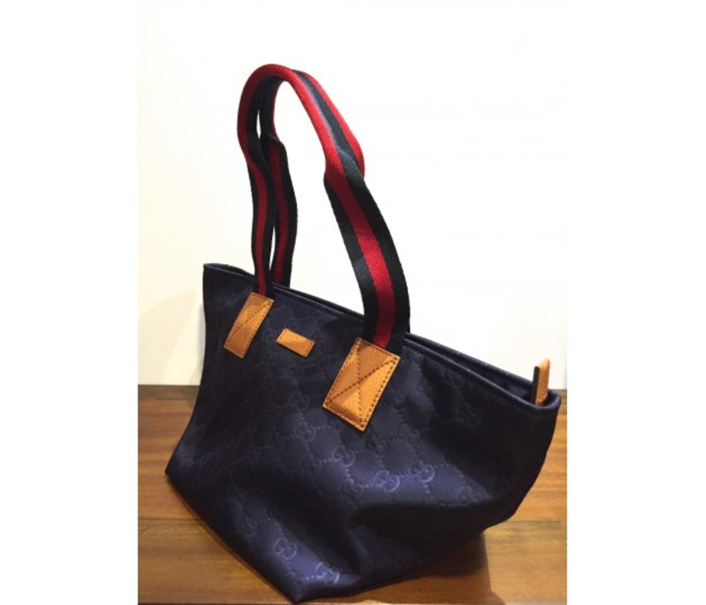 GUCCI GG PRINT SMALL FABRIC SHOPPER BAG