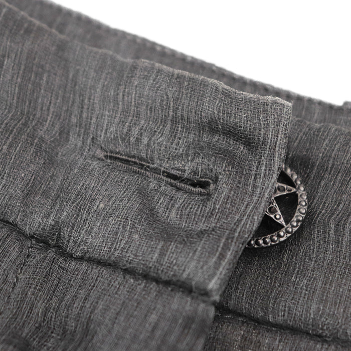 Chanel Silk Sheer Pleated Skirt Black