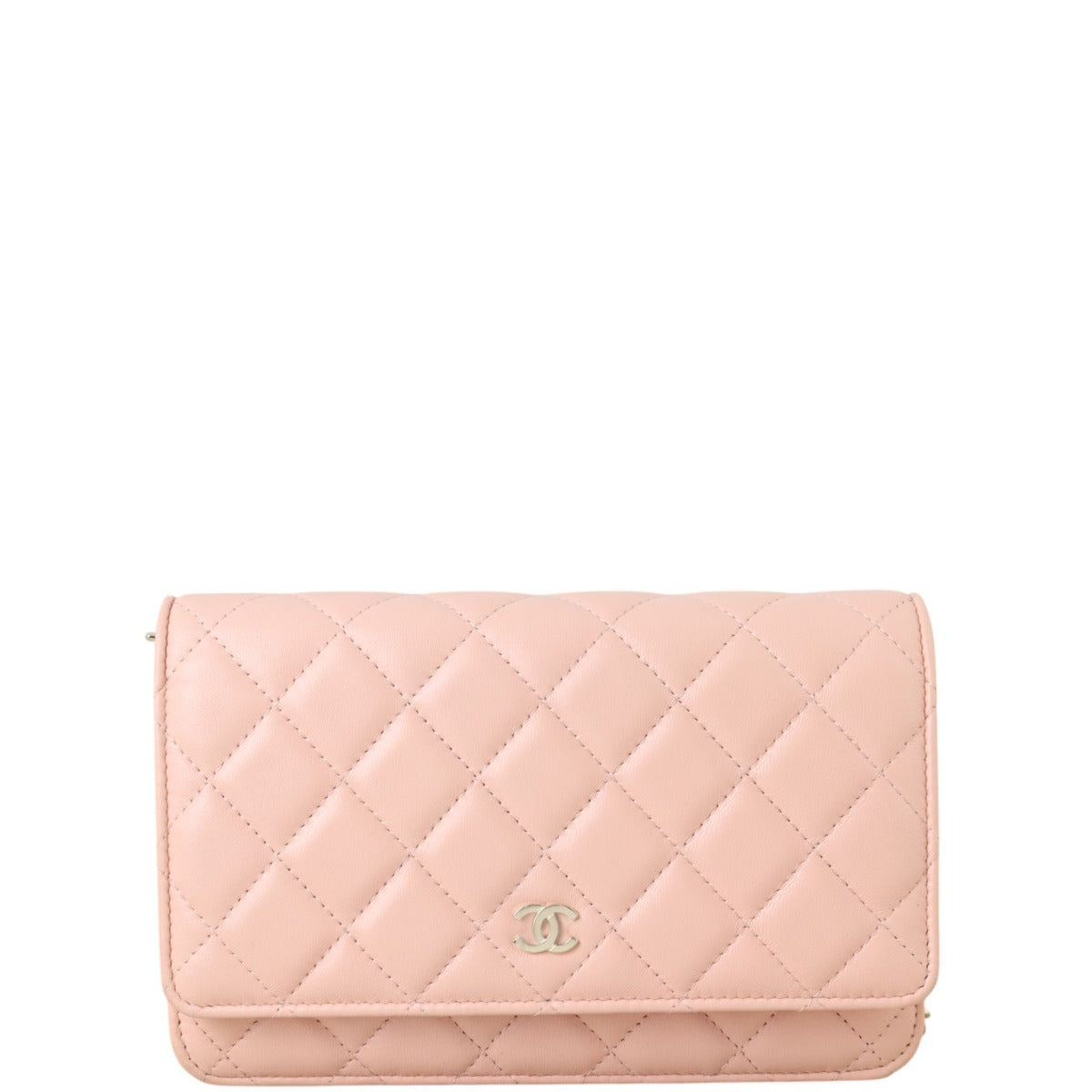 Chanel Classic Wallet on Handbag Quilted Pink Crossbody Bag