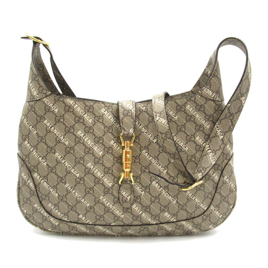 Gucci x Luxury Balenciaga Trending PVC Canvas Brown Shoulder Bag