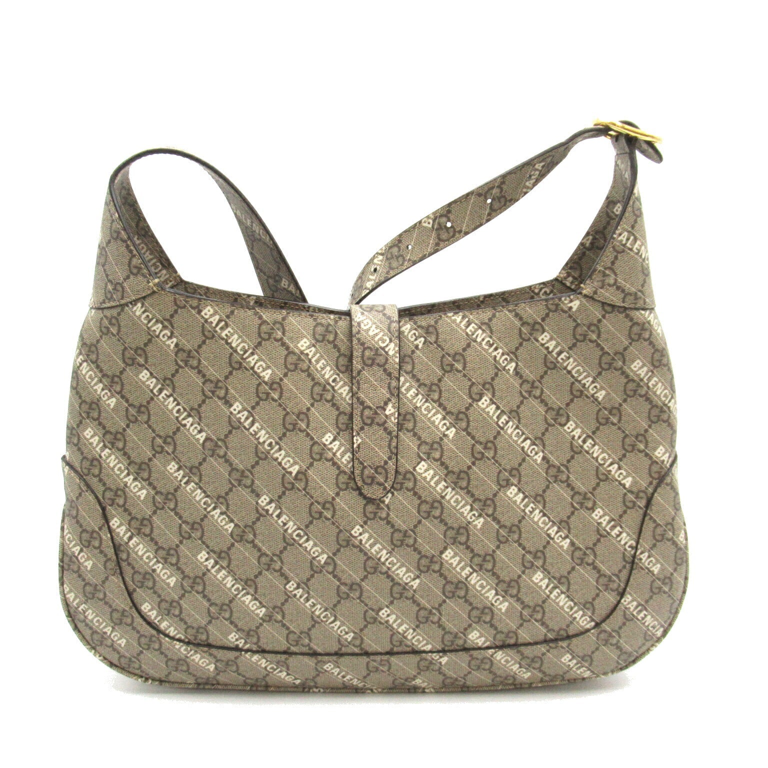 Gucci x Luxury Balenciaga Trending PVC Canvas Brown Shoulder Bag