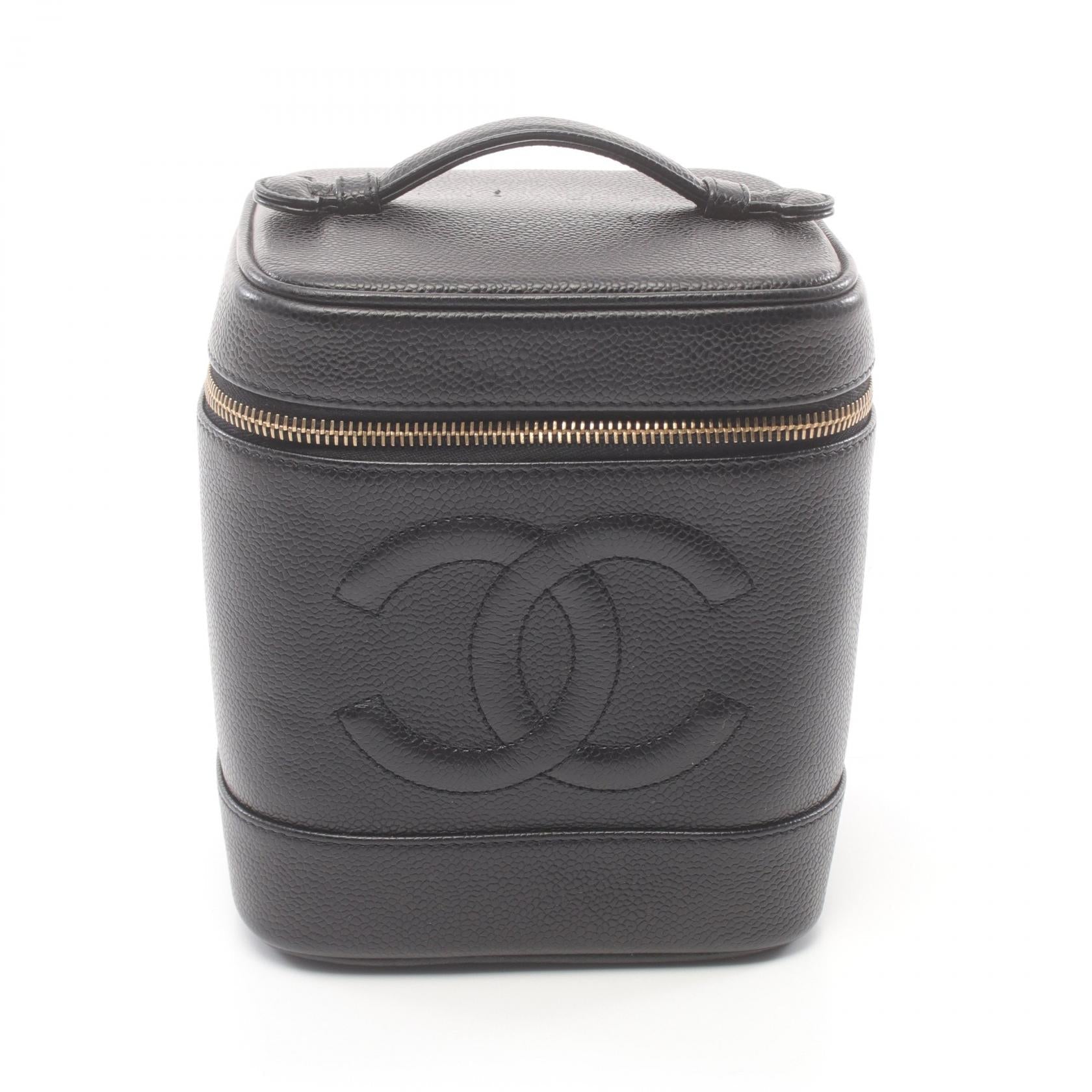 Chanel Caviar Skin Coco Mark Handbag Black