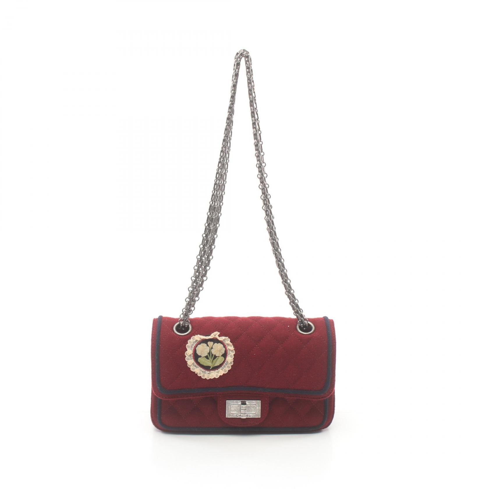 Chanel 2.55 Matelasse Wool Shoulder Bag