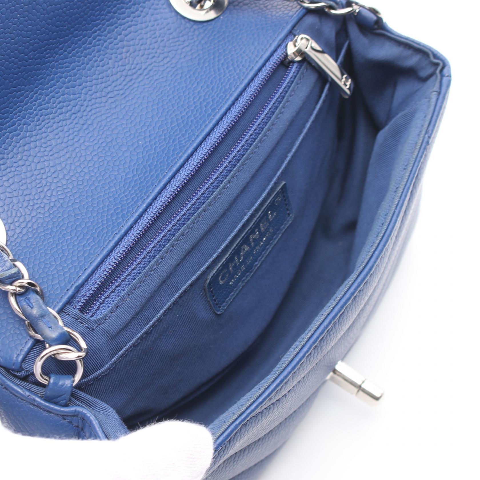 Chanel Chevron V Stitch Calfskin Shoulder Bag