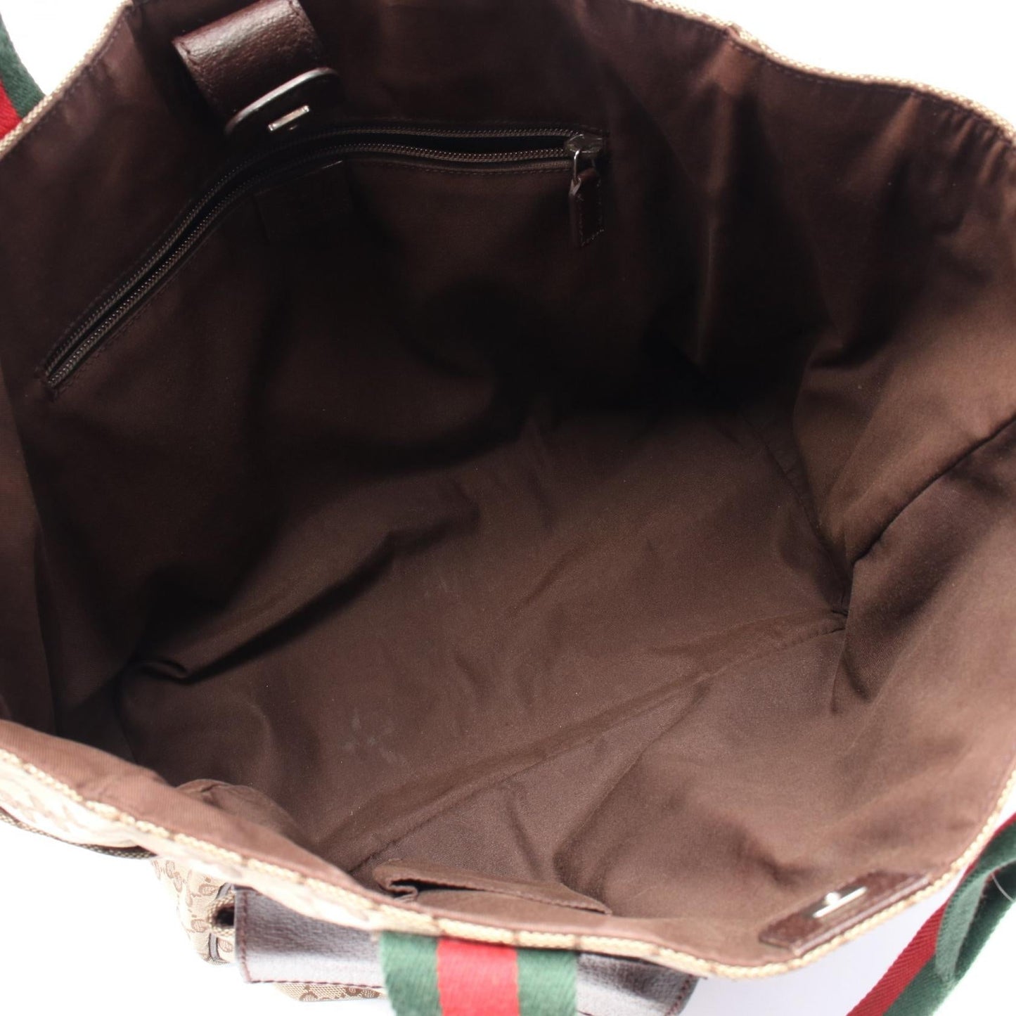 Gucci Sherry Line Tote Bag Canvas Canvas Leather
