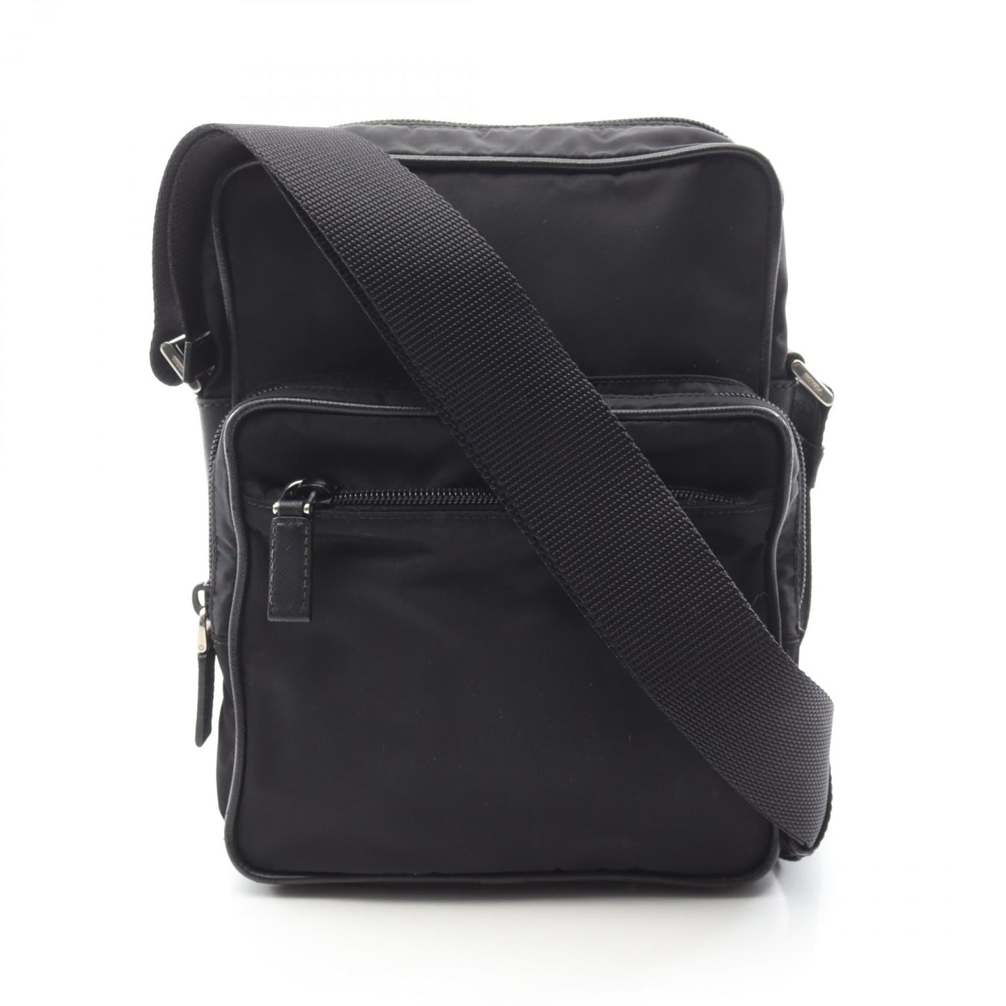 Prada Viaggio Shoulder Bag Leather Nylon Saffiano Shoulder Bag 1