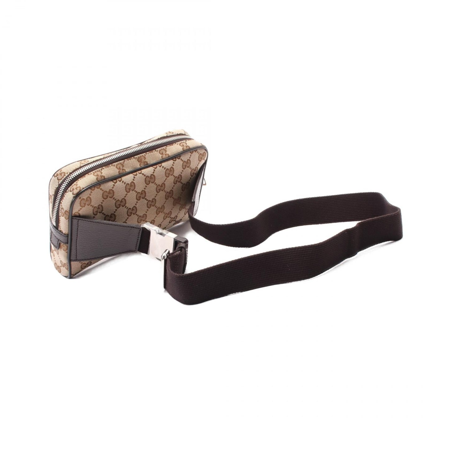 Gucci Waist Bag Leather Canvas Travel Bag 6