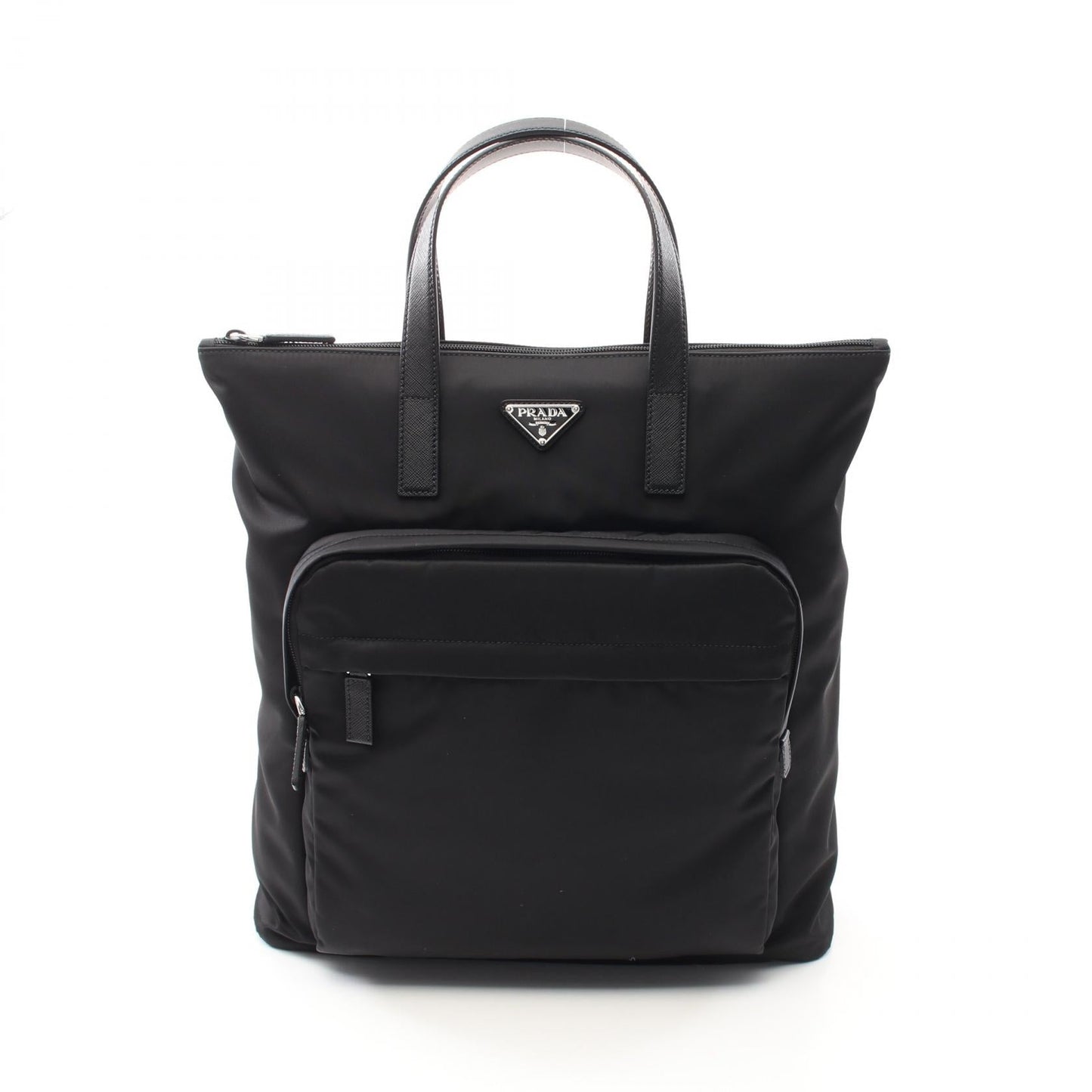 Prada Tessuto Backpack Leather Nylon Saffiano