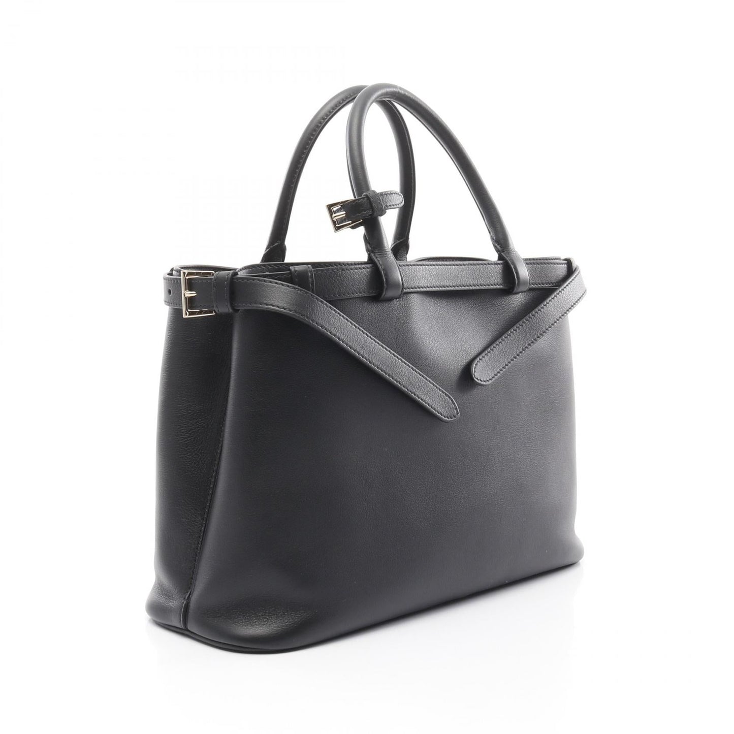 Prada Buckle Double Belt Handbag Leather 2Way Bag 1Ba4172Cysf0002