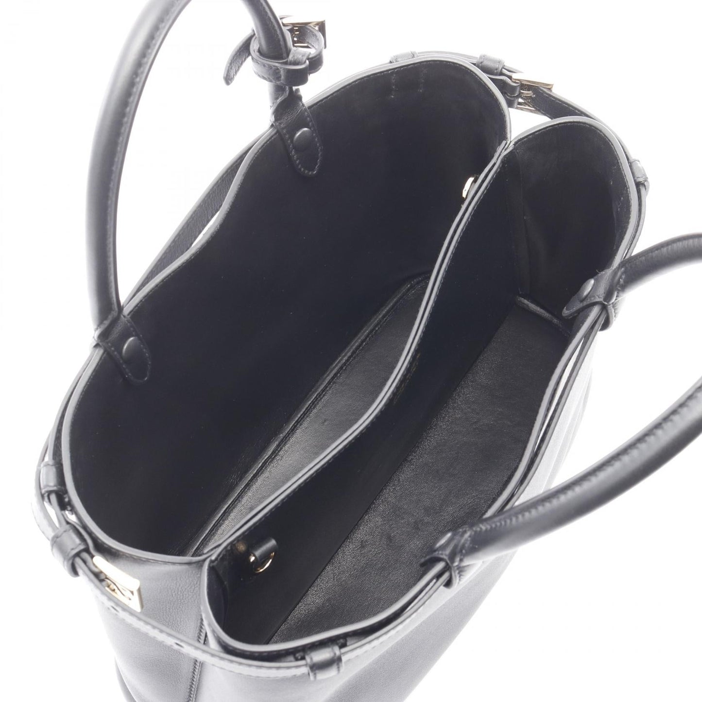 Prada Buckle Double Belt Handbag Leather 2Way Bag 1Ba4172Cysf0002