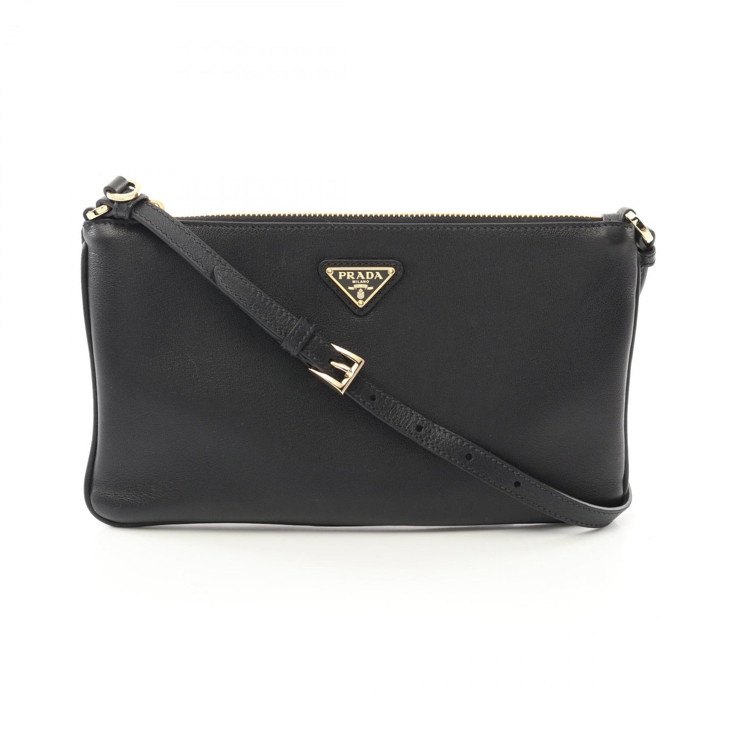 Prada Soft Grain Calf Shoulder Bag Leather Calf Leather