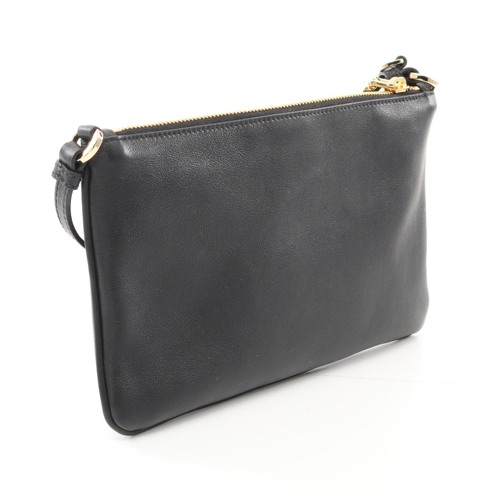 Prada Soft Grain Calf Shoulder Bag Leather Calf Leather
