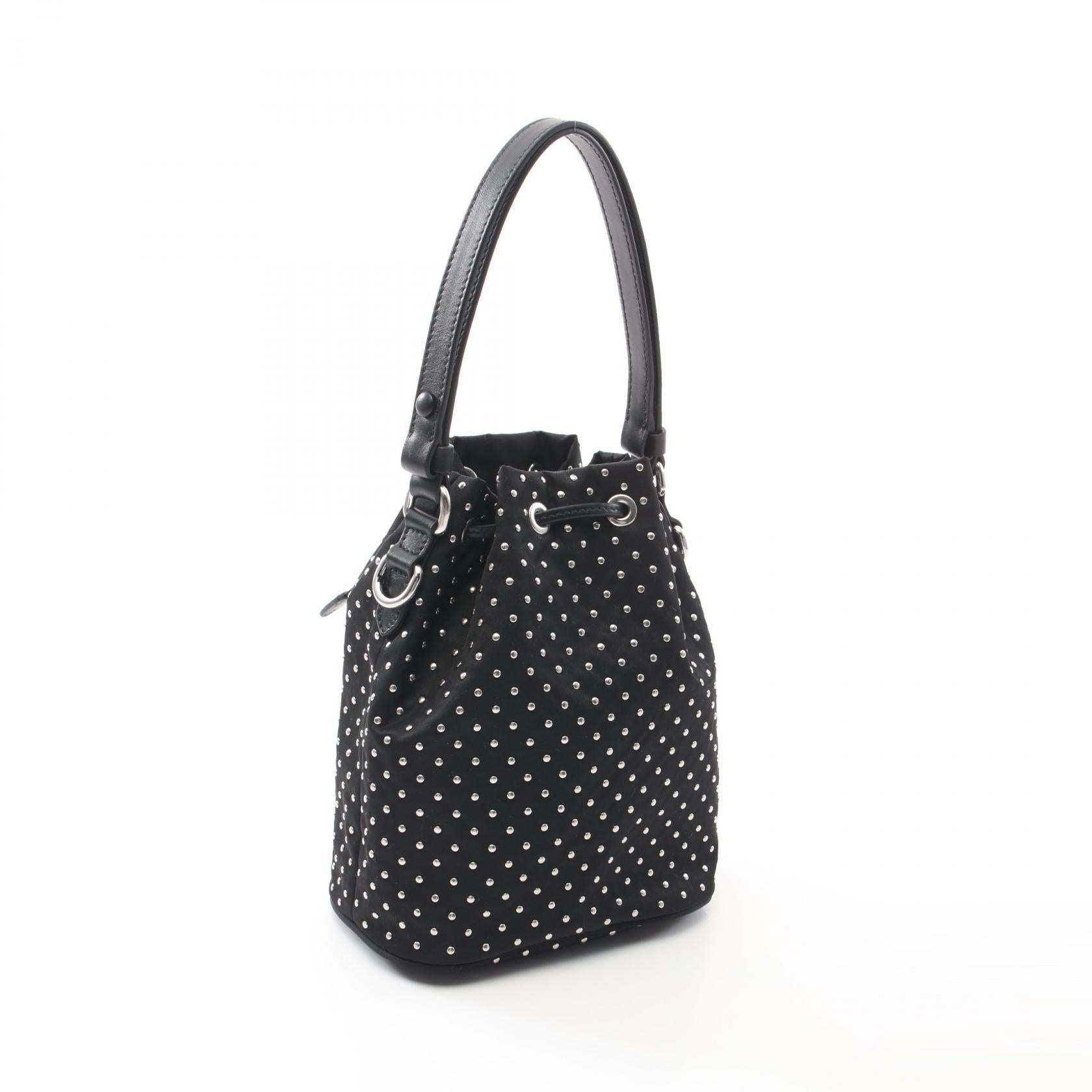 Prada Studs Handbag Nylon Travel Bag