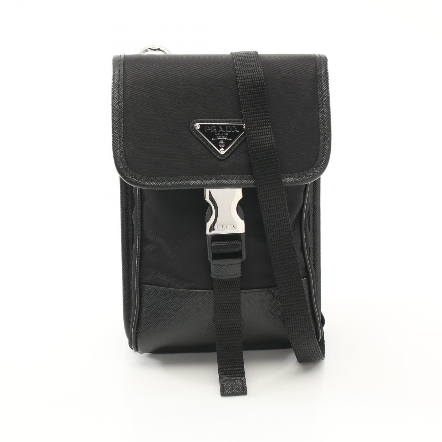 Prada Tessuto Saffian Shoulder Bag Shoulder Bag Leather Nylon Saffiano