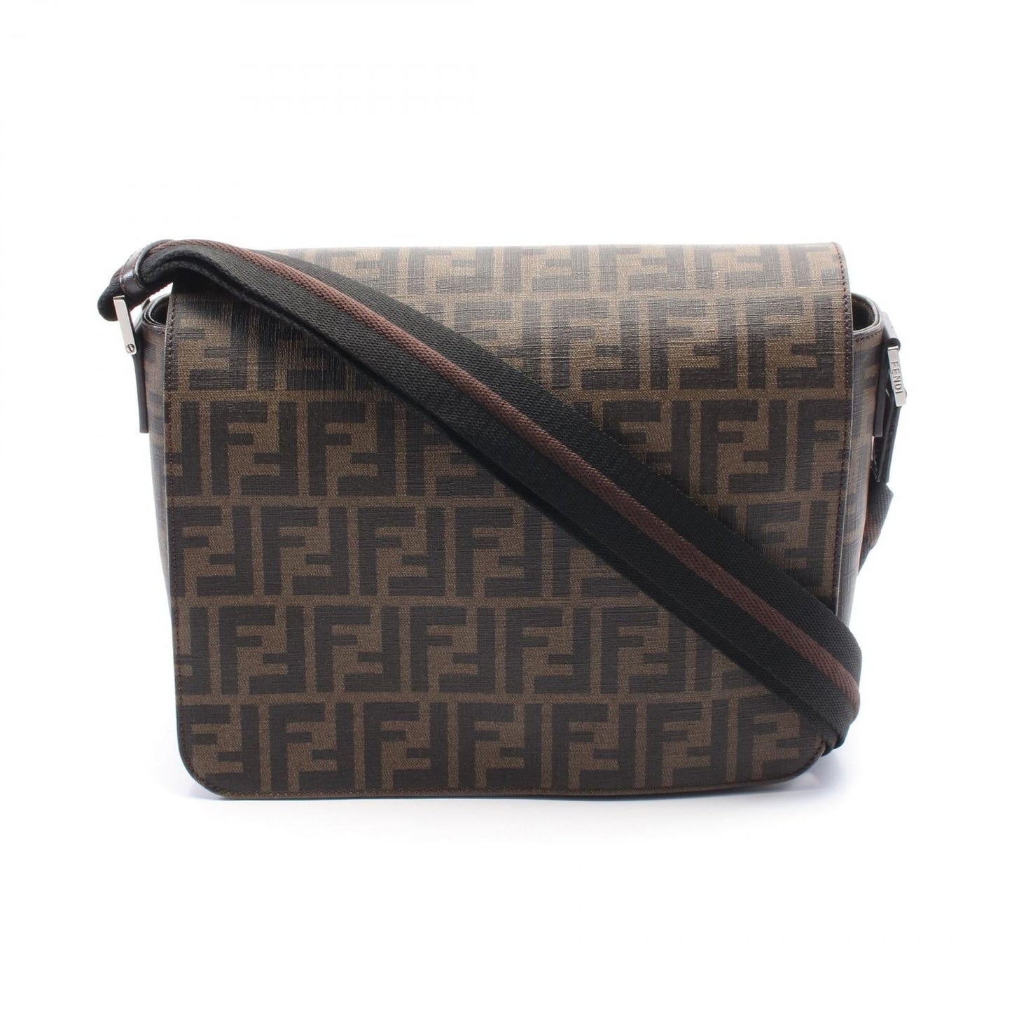 Fendi Zucca Pvc Coated Shoulder Bag Canvas