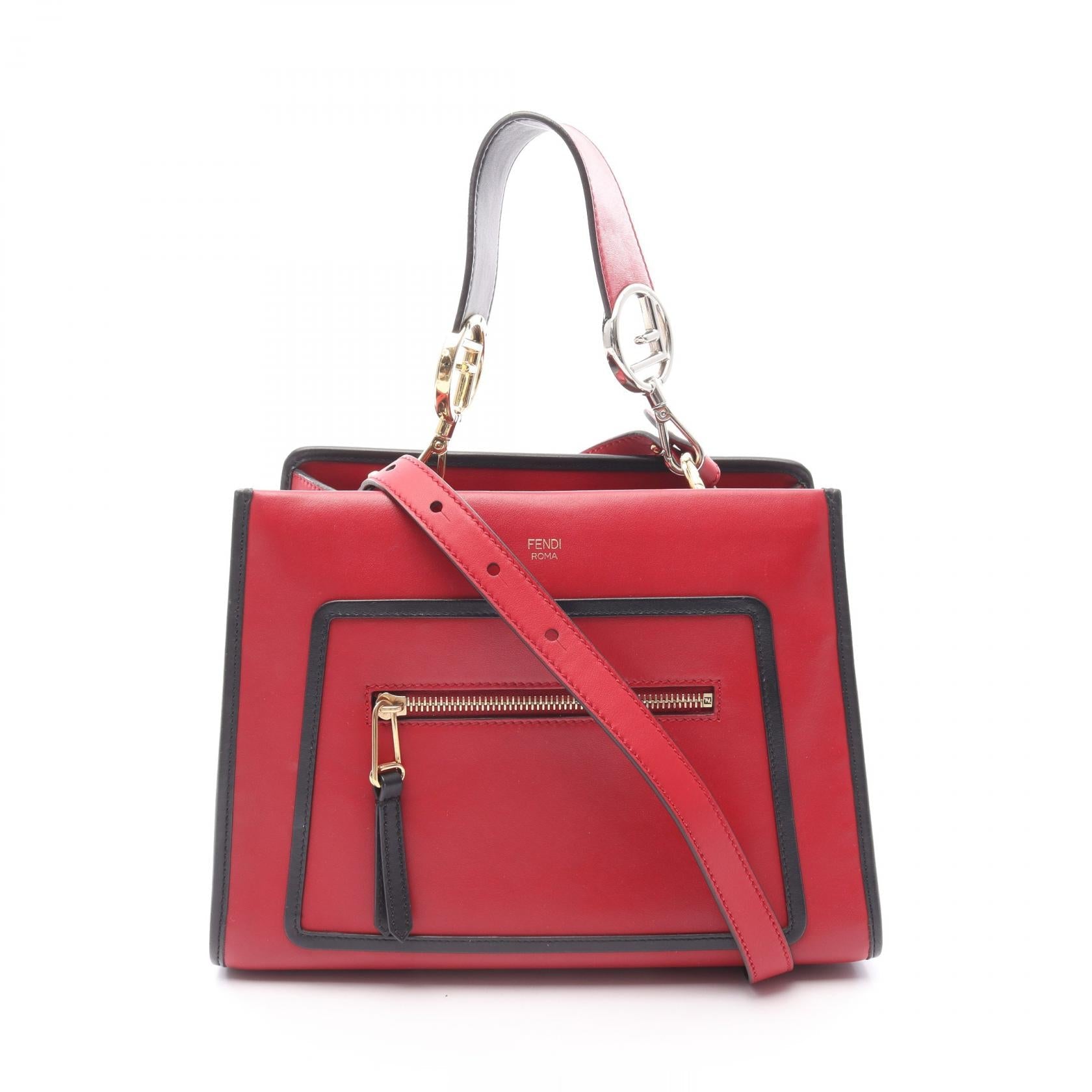 Fendi Runaway Handbag Leather Travel Bag