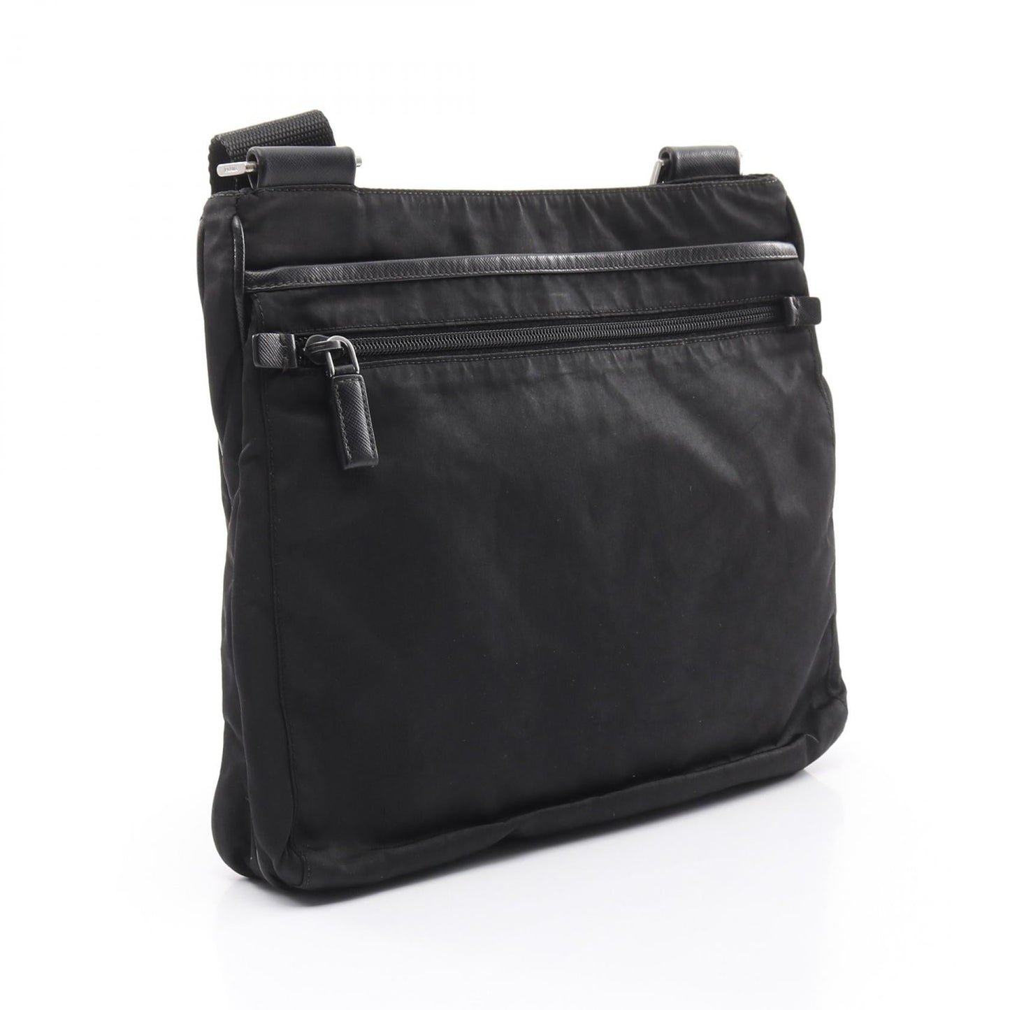 Prada Shoulder Bag Leather Nylon Saffiano Leather Shoulder Bag