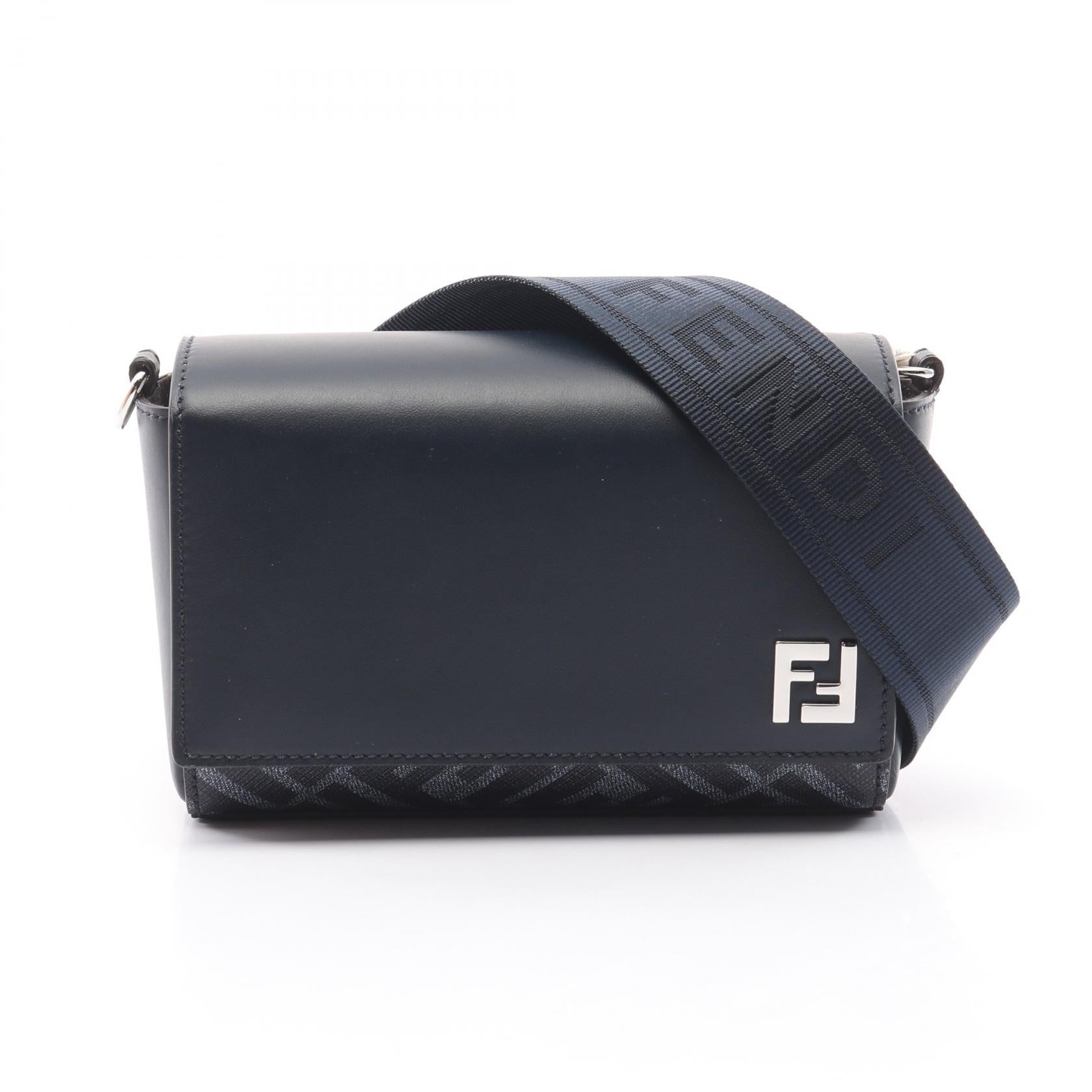 Fendi Ff Squared Shoulder Bag Leather