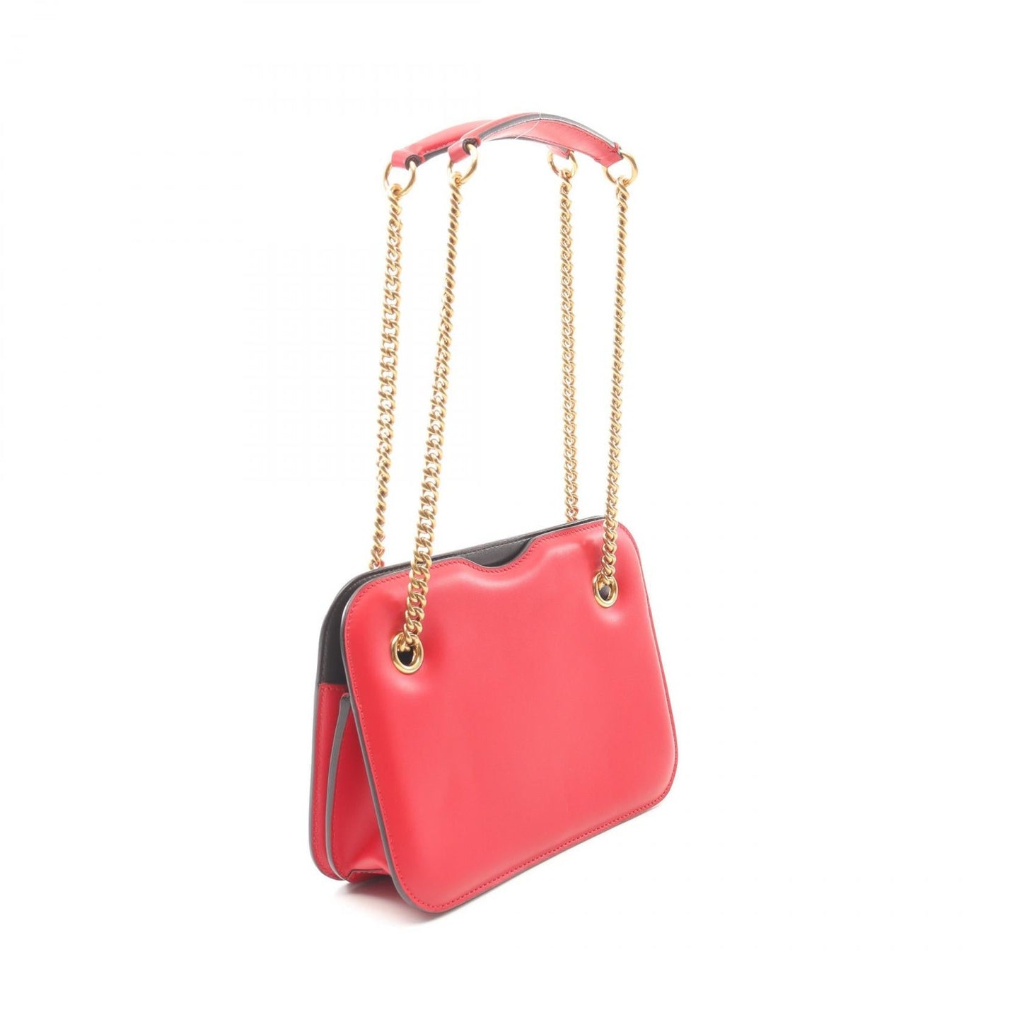 Fendi Calligraphy Shoulder Bag Leather