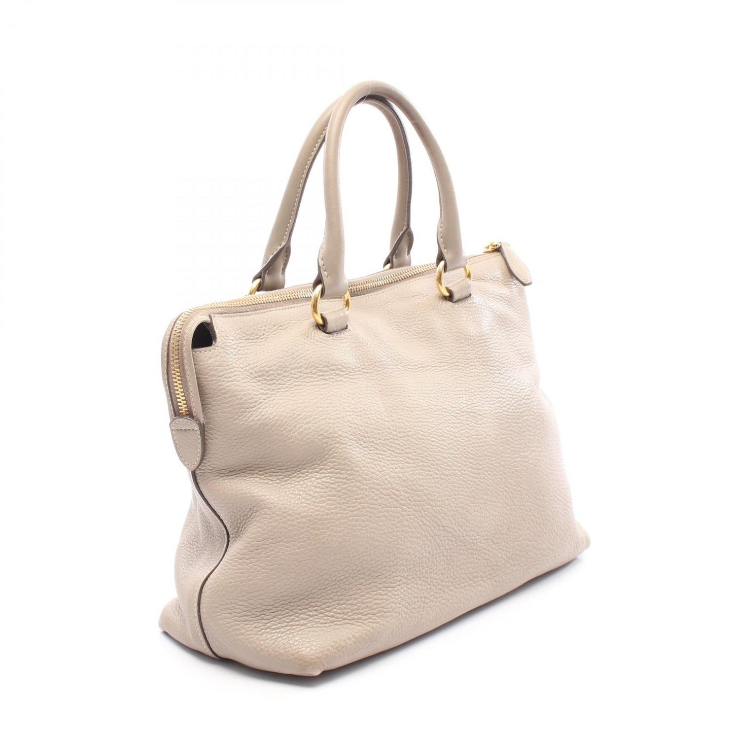 Prada Vit Daino Handbag Leather Travel Bag