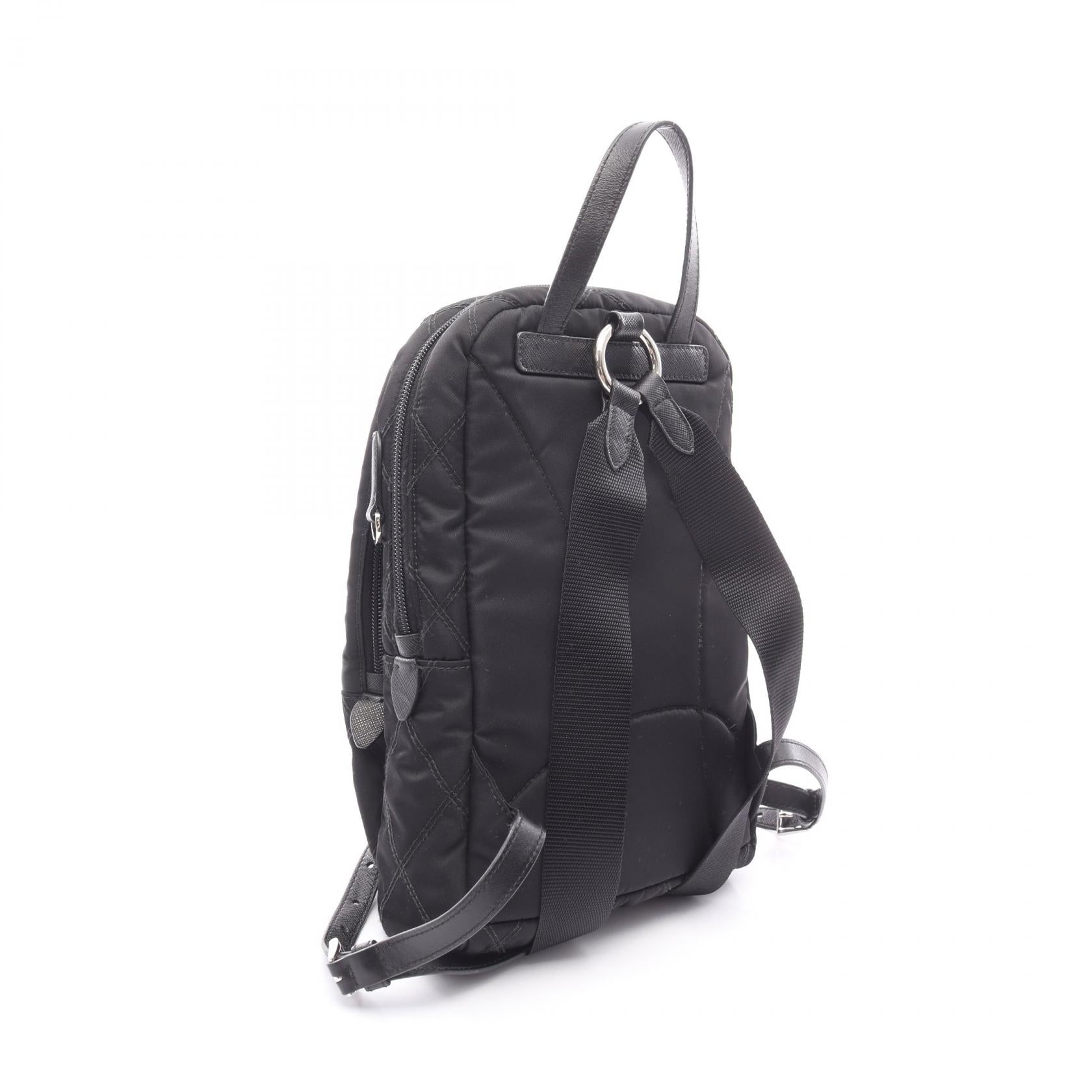 Prada Backpack Leather Nylon Nylon Leather Backpack