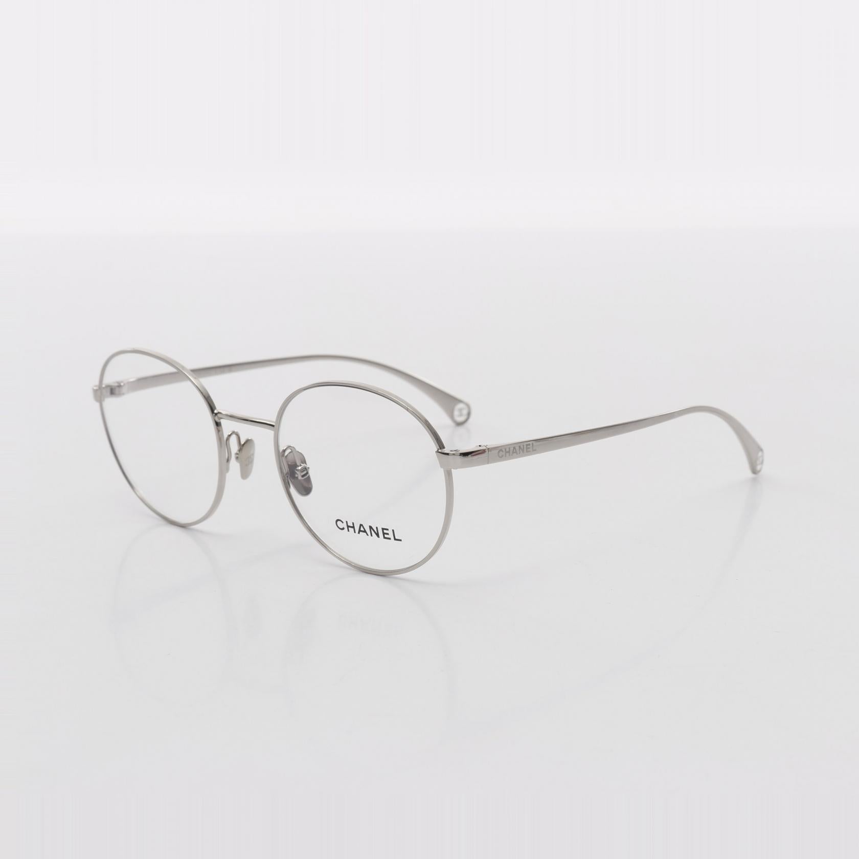 Chanel Oval Shape Metal Optical Glasses Bag