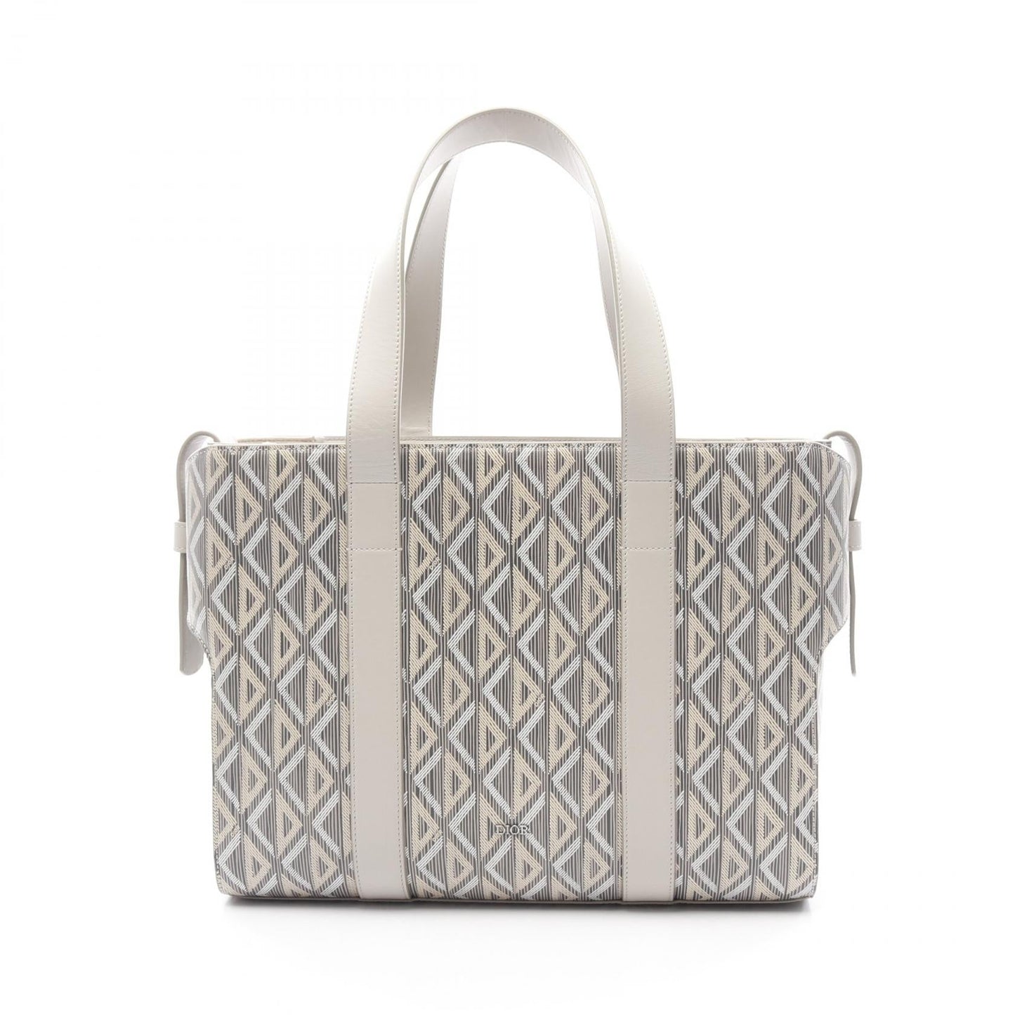 Dior Cd Diamond Corolle Pvc Coated Tote Bag Leather Canvas