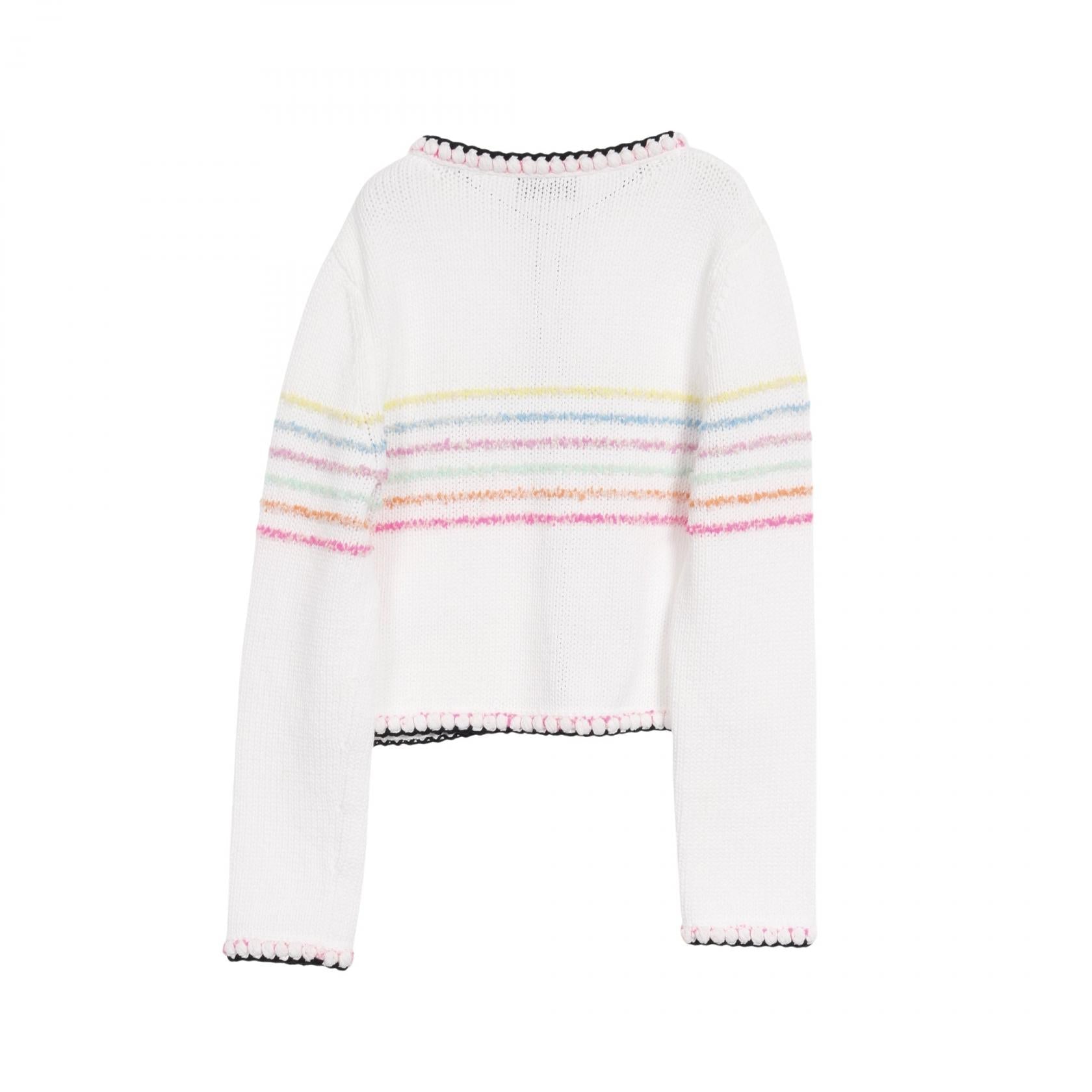 Chanel Coco Mark Button Cotton Nylon Cardigan Bag