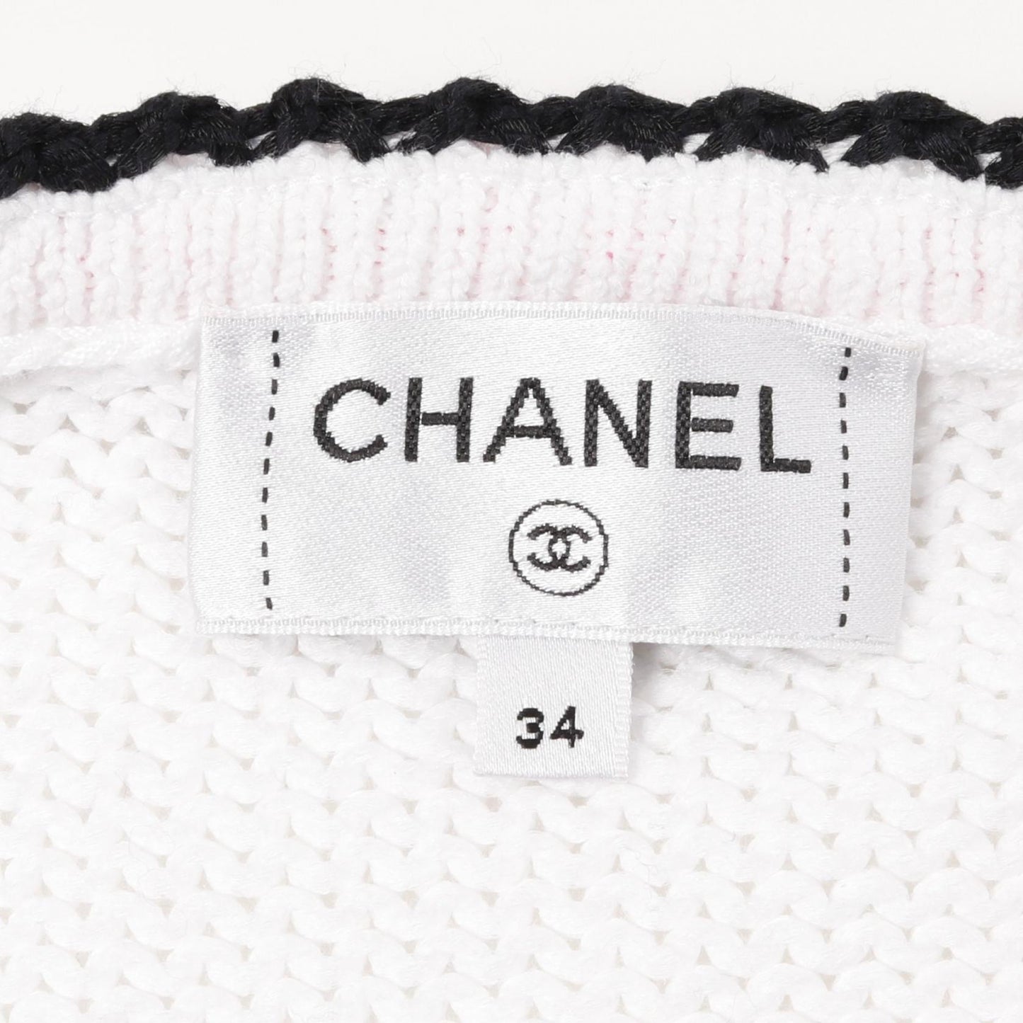 Chanel Coco Mark Button Cotton Nylon Cardigan Bag