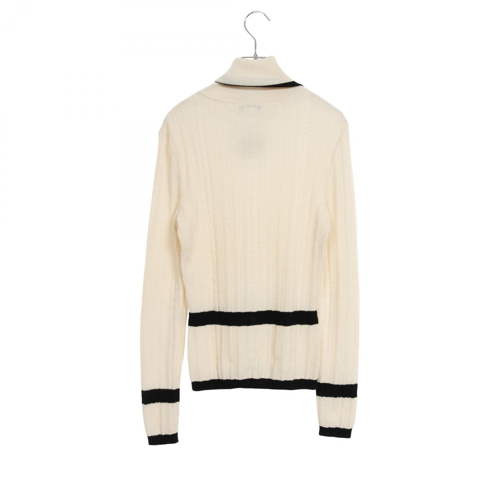 Chanel Heart Pattern Wool Knitwear Bag