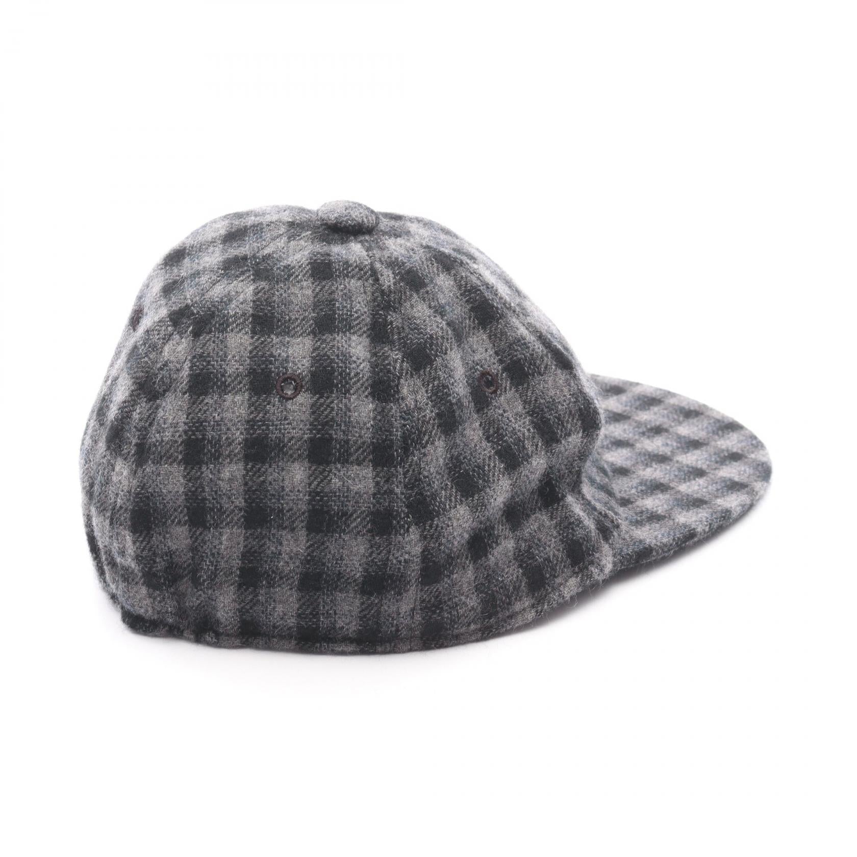 Chanel Coco Mark Check Cashmere Cap