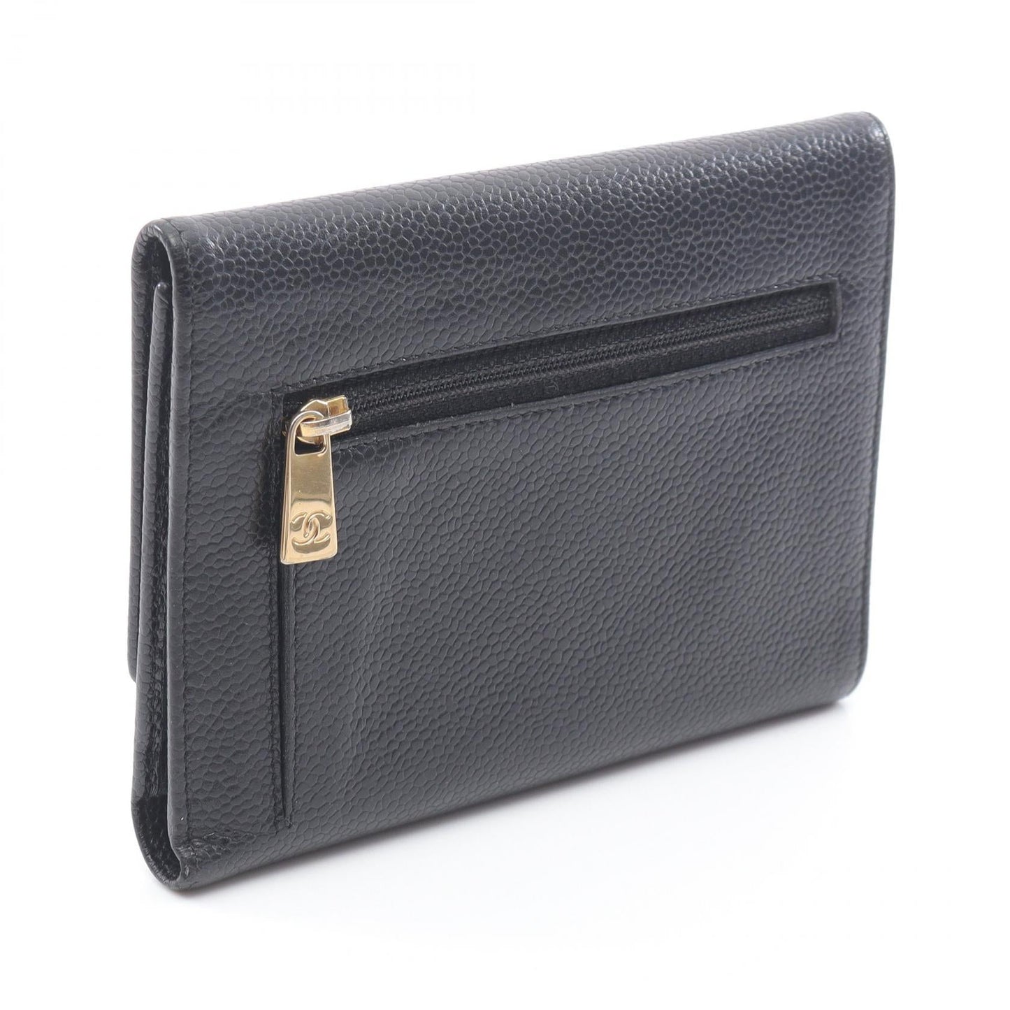 Chanel Coco Mark Grained Calfskin Wallet
