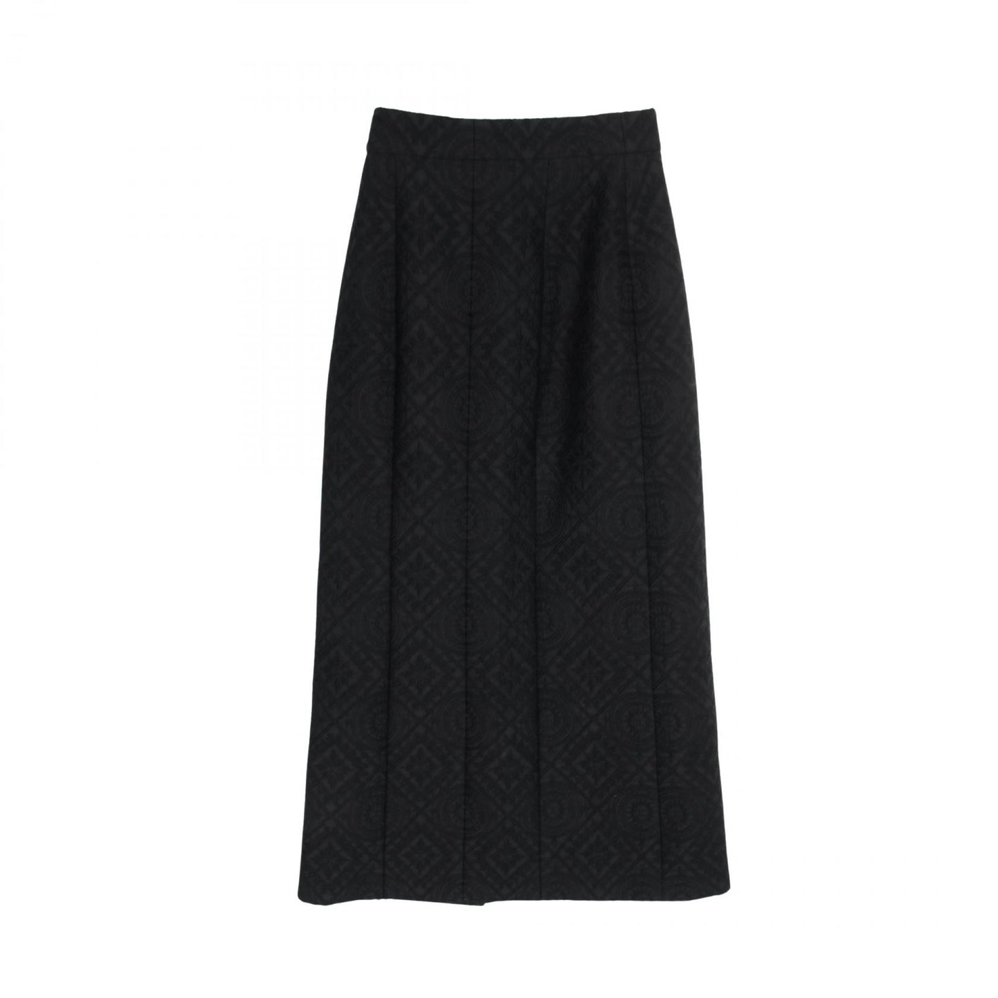 Chanel Coco Mark Embroidery Wool Silk Skirt