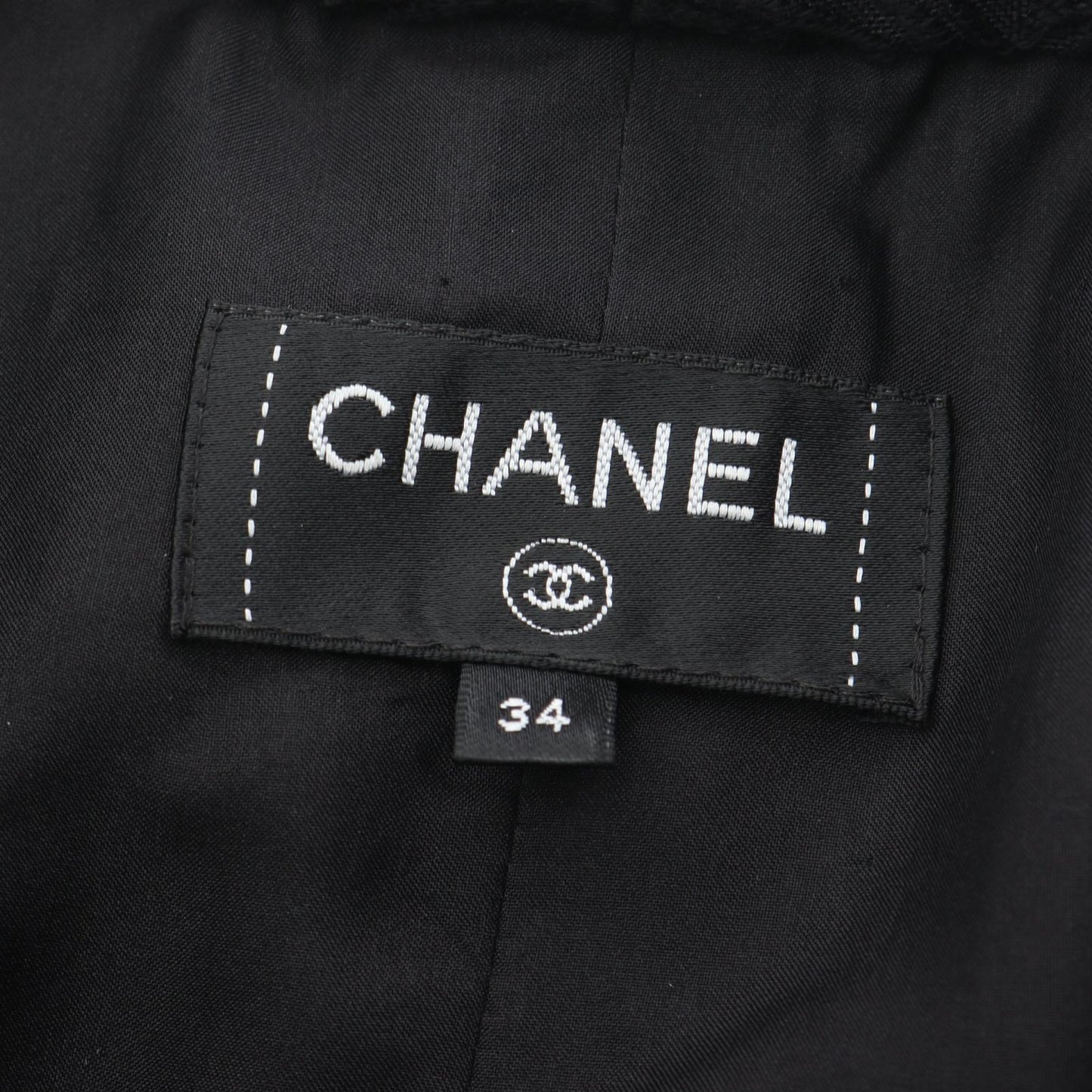 Chanel Coco Mark Embroidery Wool Silk Skirt