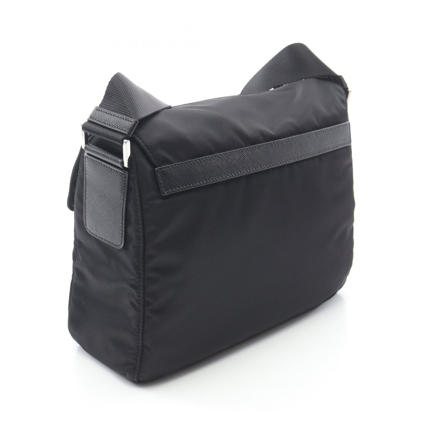 Prada Vela Shoulder Bag Leather Nylon Saffiano