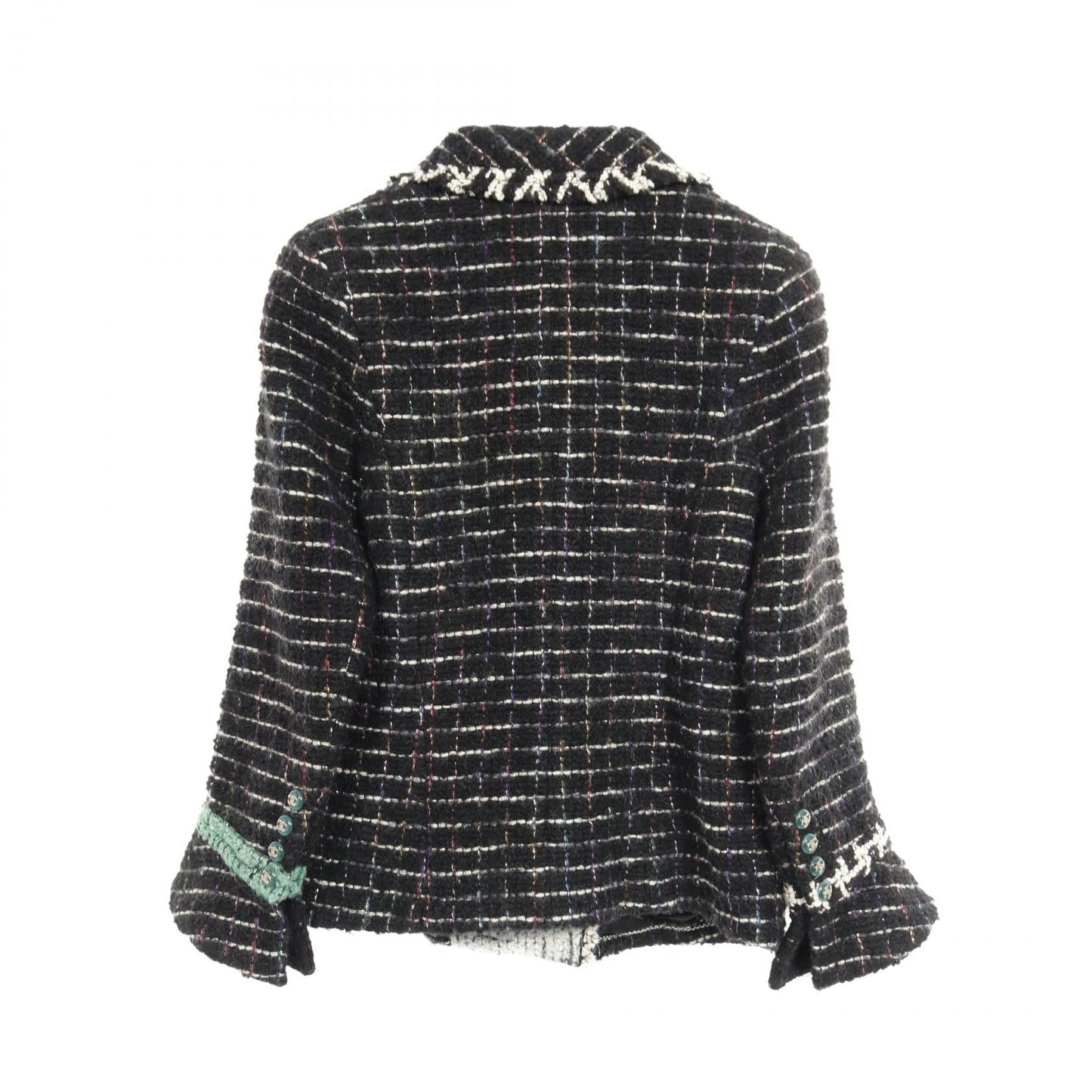 Chanel Coco Mark Button Wool Silk Outerwear Bag