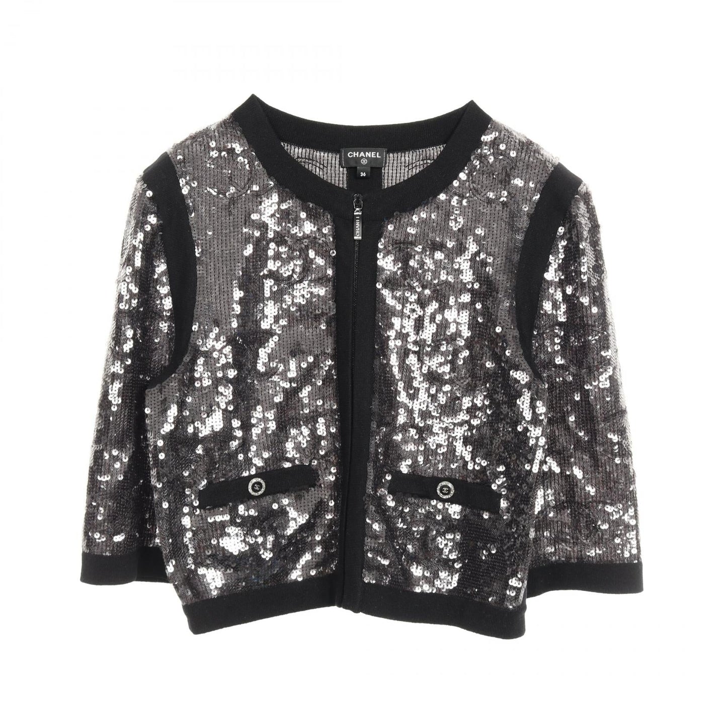Chanel Coco Mark Sequin Nylon Cotton Jacket