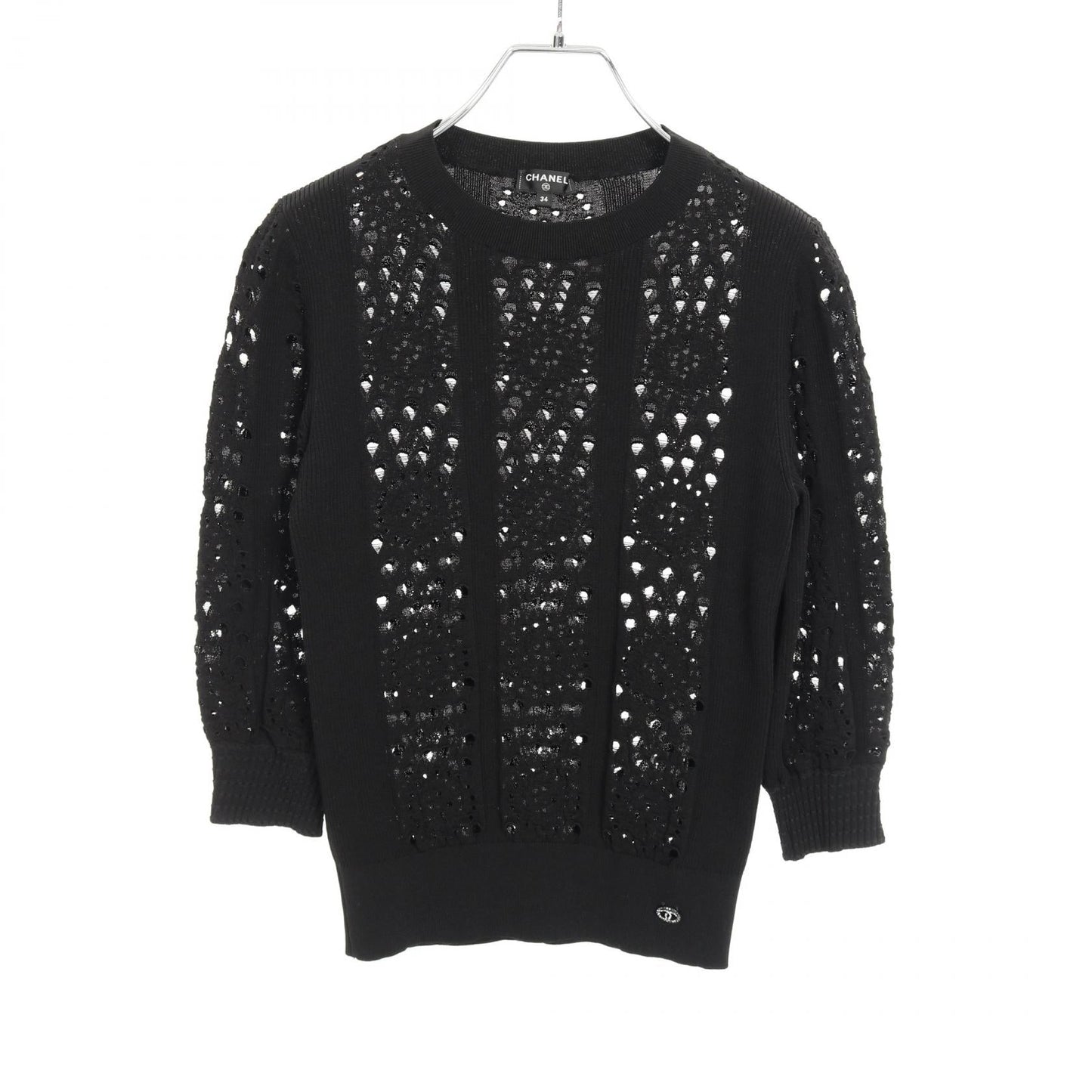 Chanel Coco Mark Cotton Knit Top