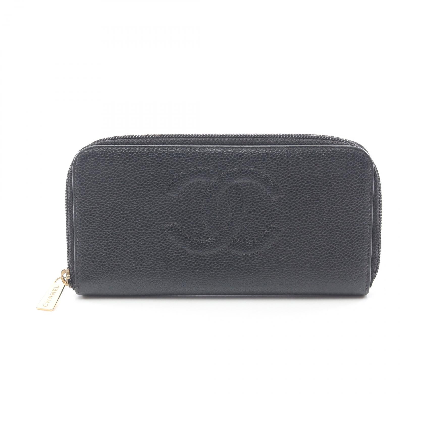 Chanel Coco Mark Calfskin Long Wallet