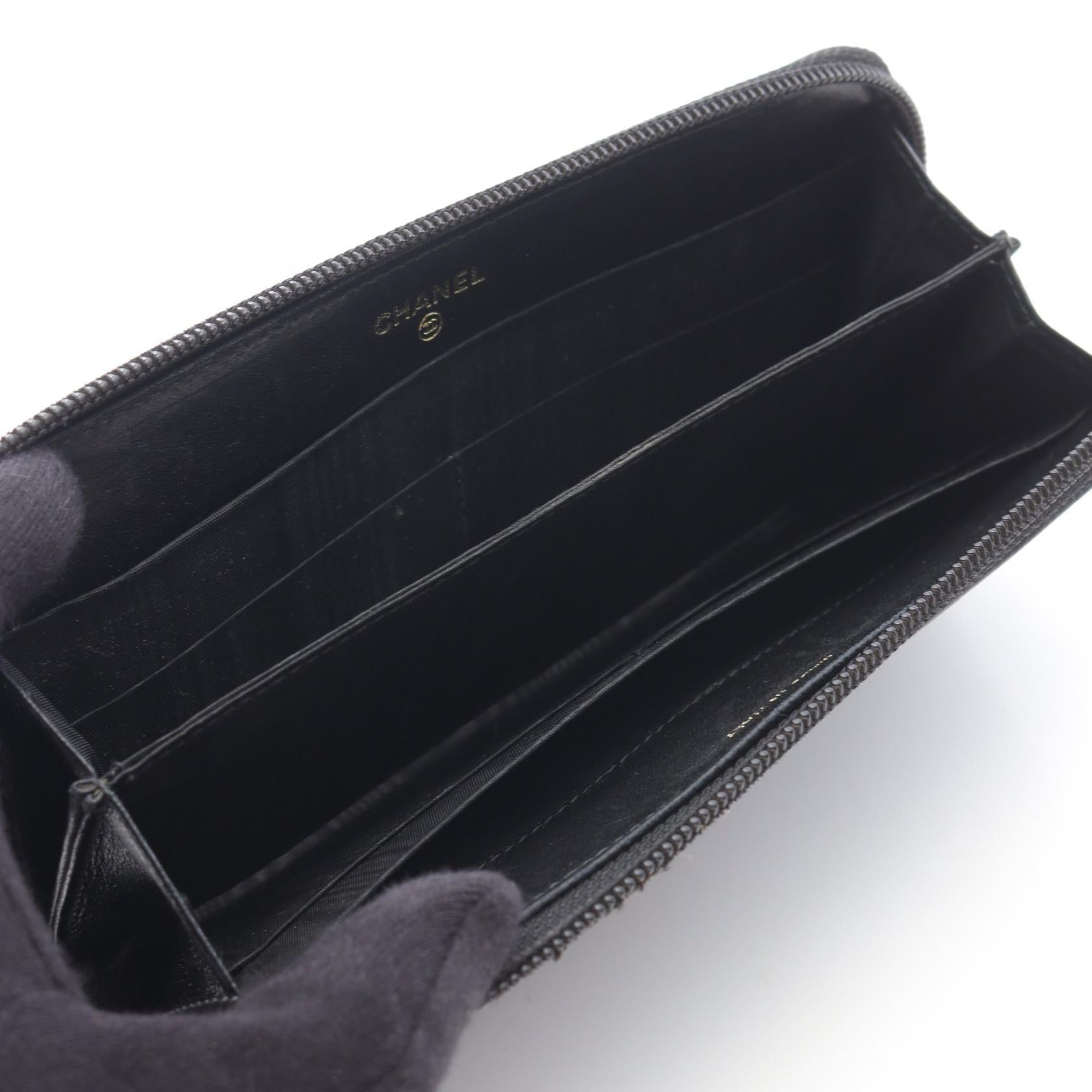 Chanel Coco Mark Calfskin Long Wallet